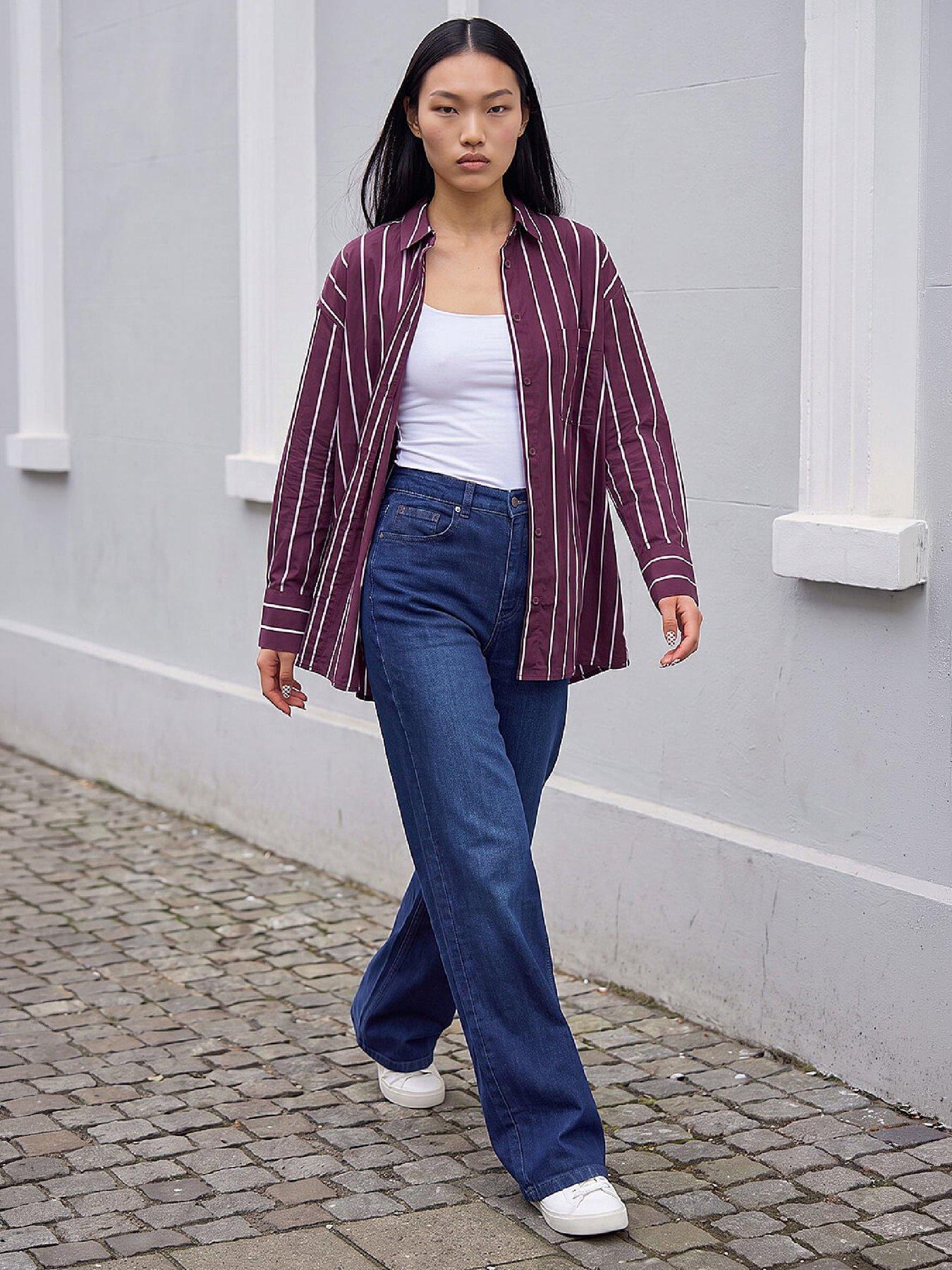 Image 3 of 4 of Roman Dusk Stripe Oversized Shirt
