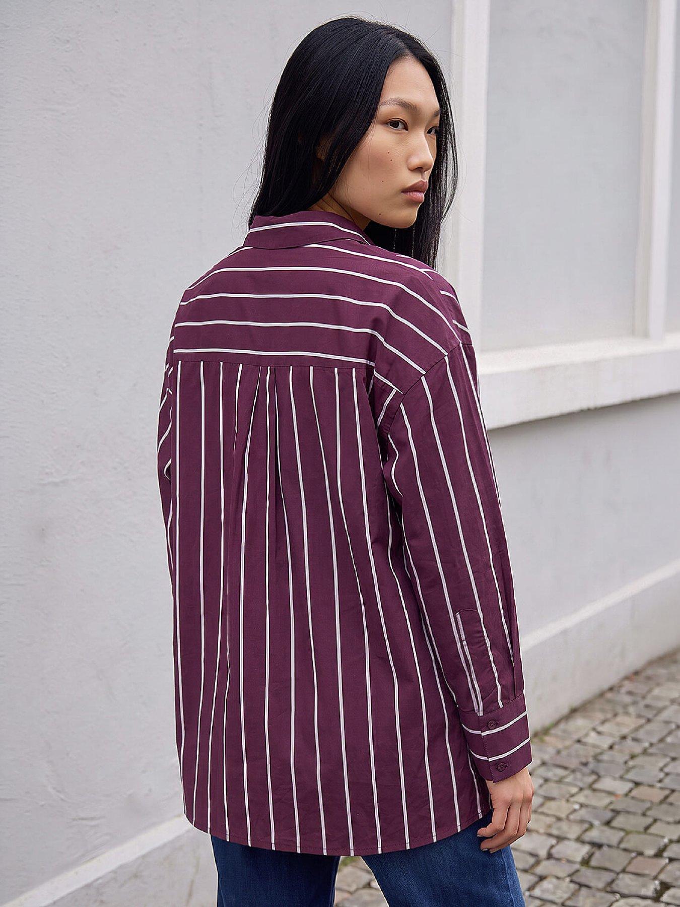 Image 4 of 4 of Roman Dusk Stripe Oversized Shirt
