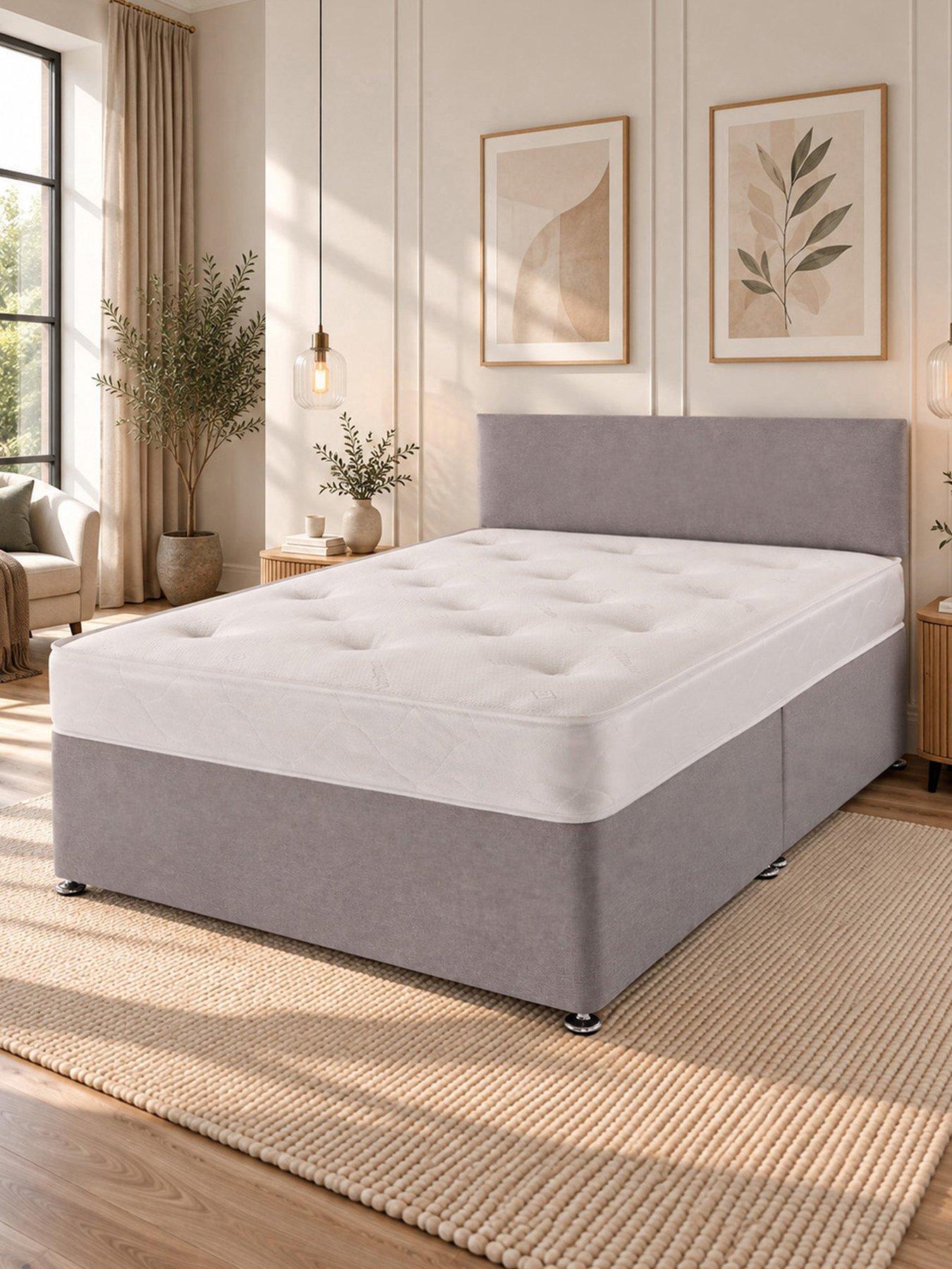 Image 1 of 7 of Aspire Essentials Bed Base & Comfort Mattress Set - Sg N/s