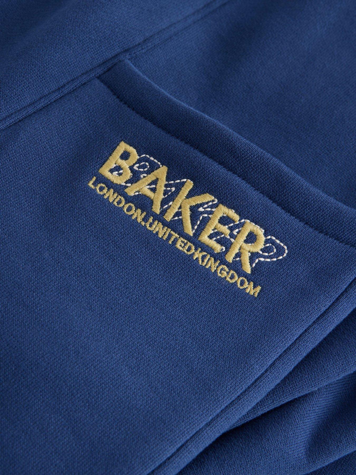 Image 7 of 7 of Baker by Ted Baker Boys Oversized Wide Leg Joggers Tracksuit Set - Blue
