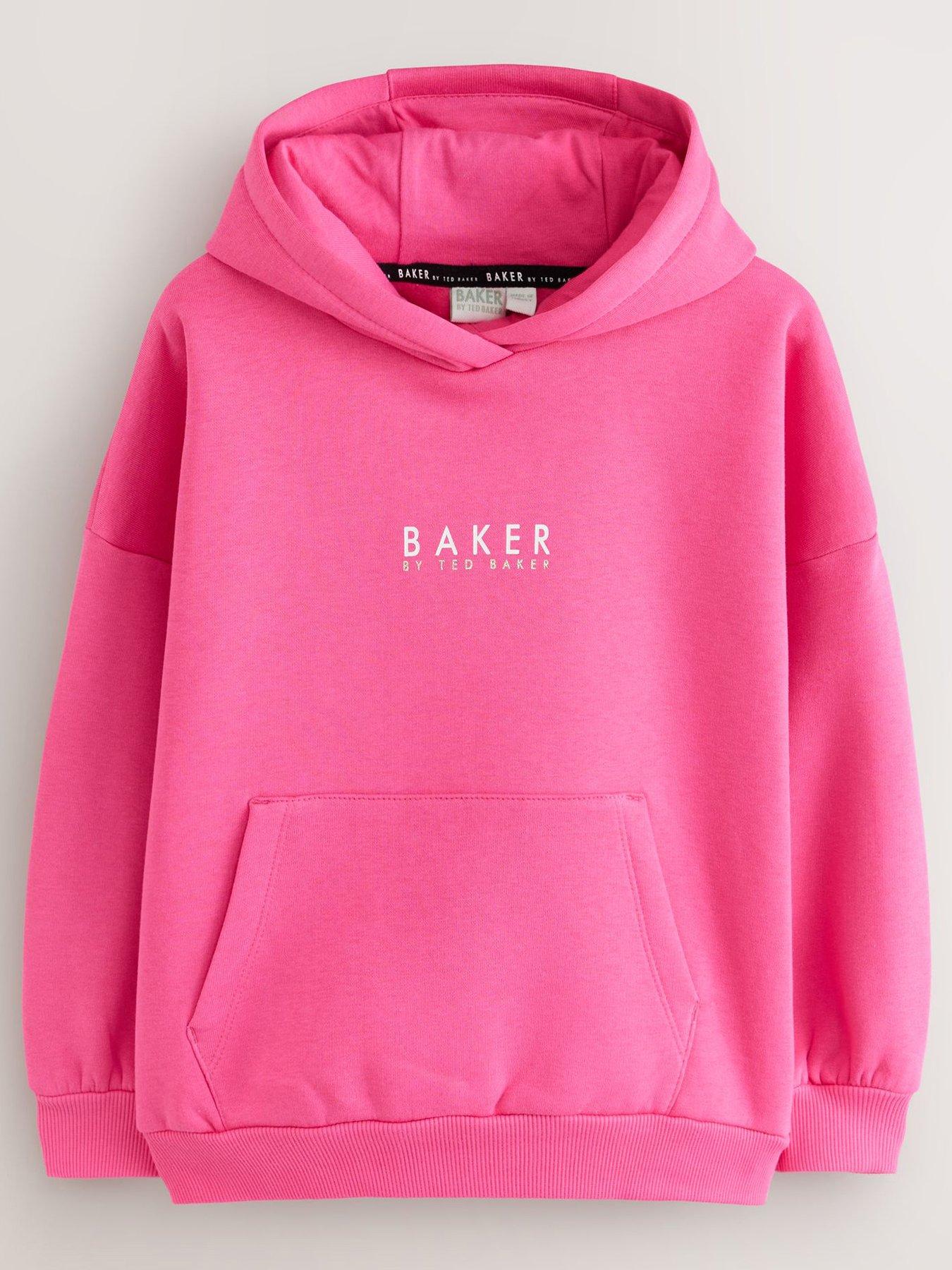 Image 2 of 7 of Ted Baker Girls Oversized Graphic Hoodie - Pink
