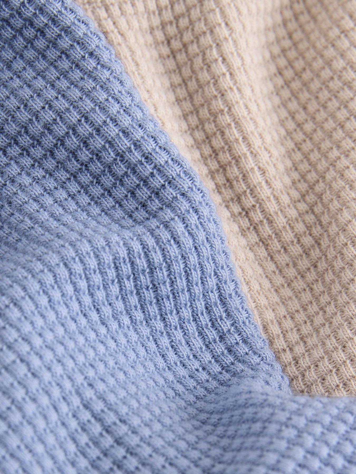 Image 7 of 7 of Baker by Ted Baker Baby Boys Waffle Textured 4 Piece Sweatshirt Set - Multi