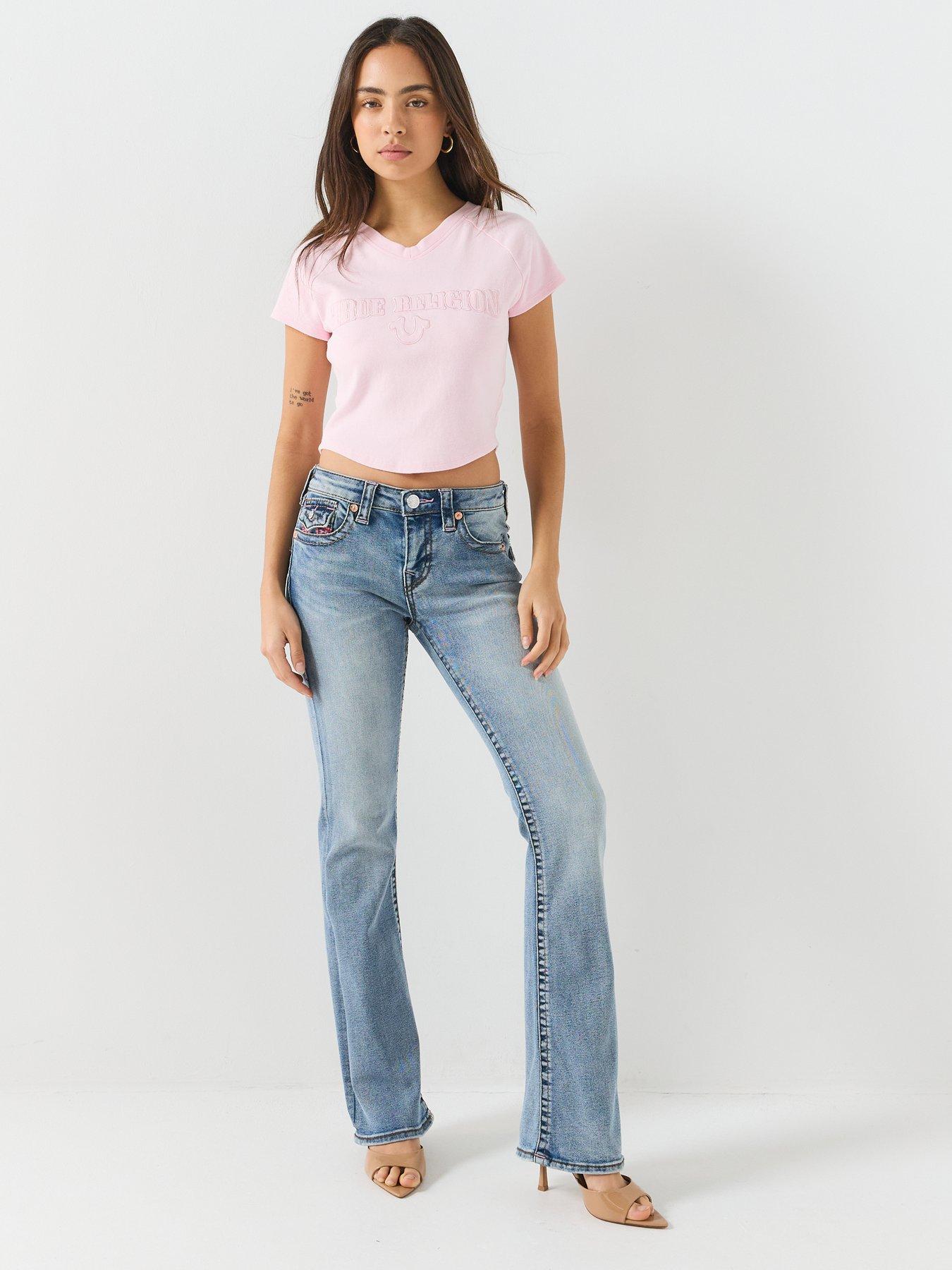 Image 3 of 6 of TRUE RELIGION Embroidered Washed Rib Baby Tee