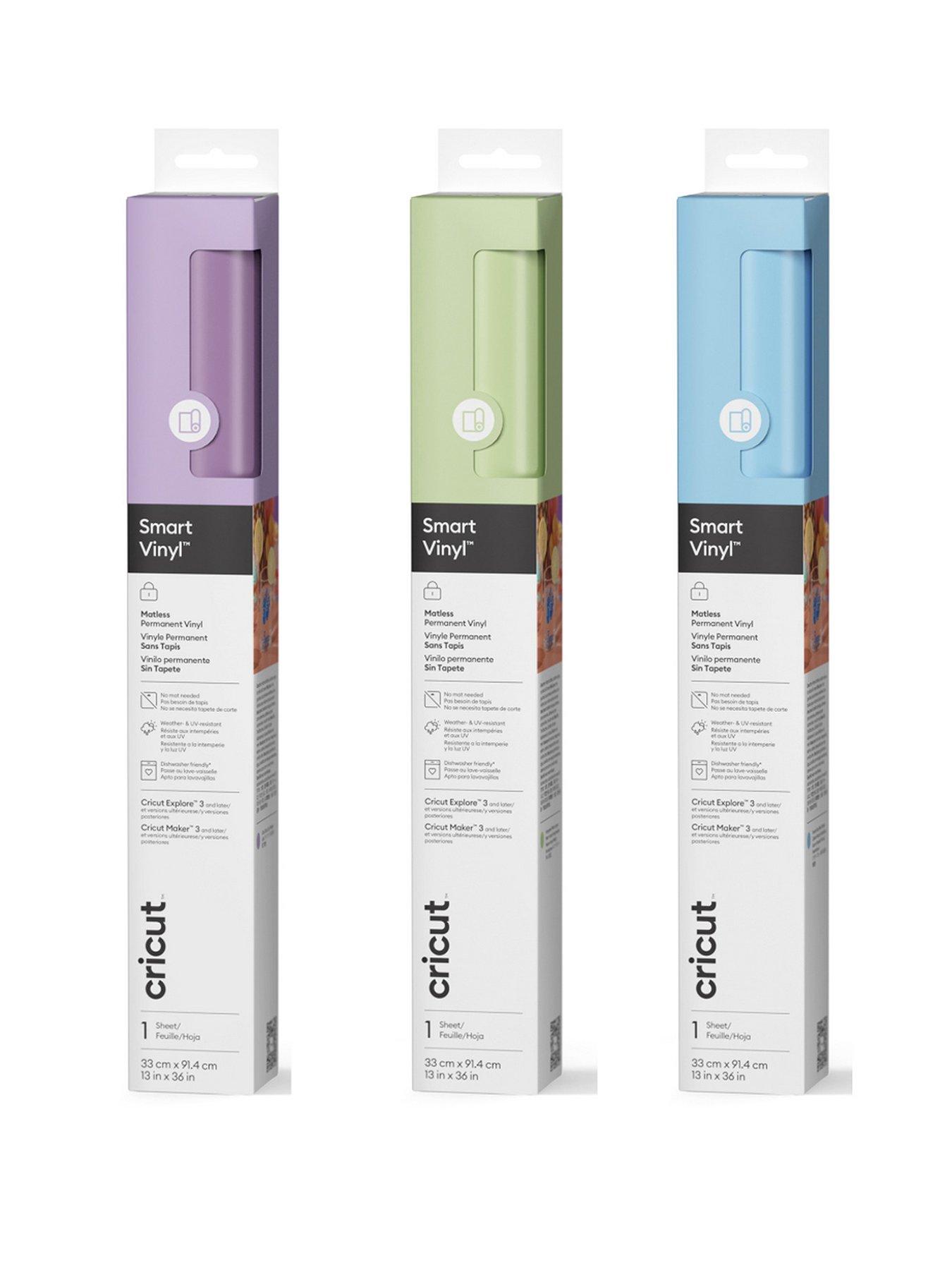 Image 1 of 7 of Cricut Smart Vinyl Matless Permanent Vinyl (13 in x 36 in) Powder Blue, Lilac, Honeydew