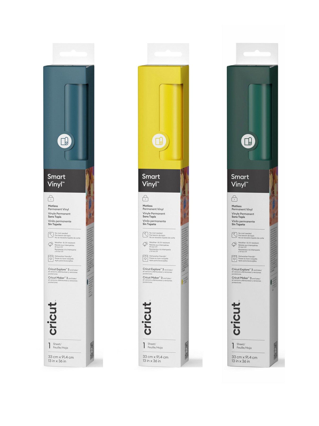 Image 1 of 7 of Cricut Smart Vinyl Matless Permanent Vinyl (13 in x 36 in) Forrest Green, Yellow, Deep Seafoam