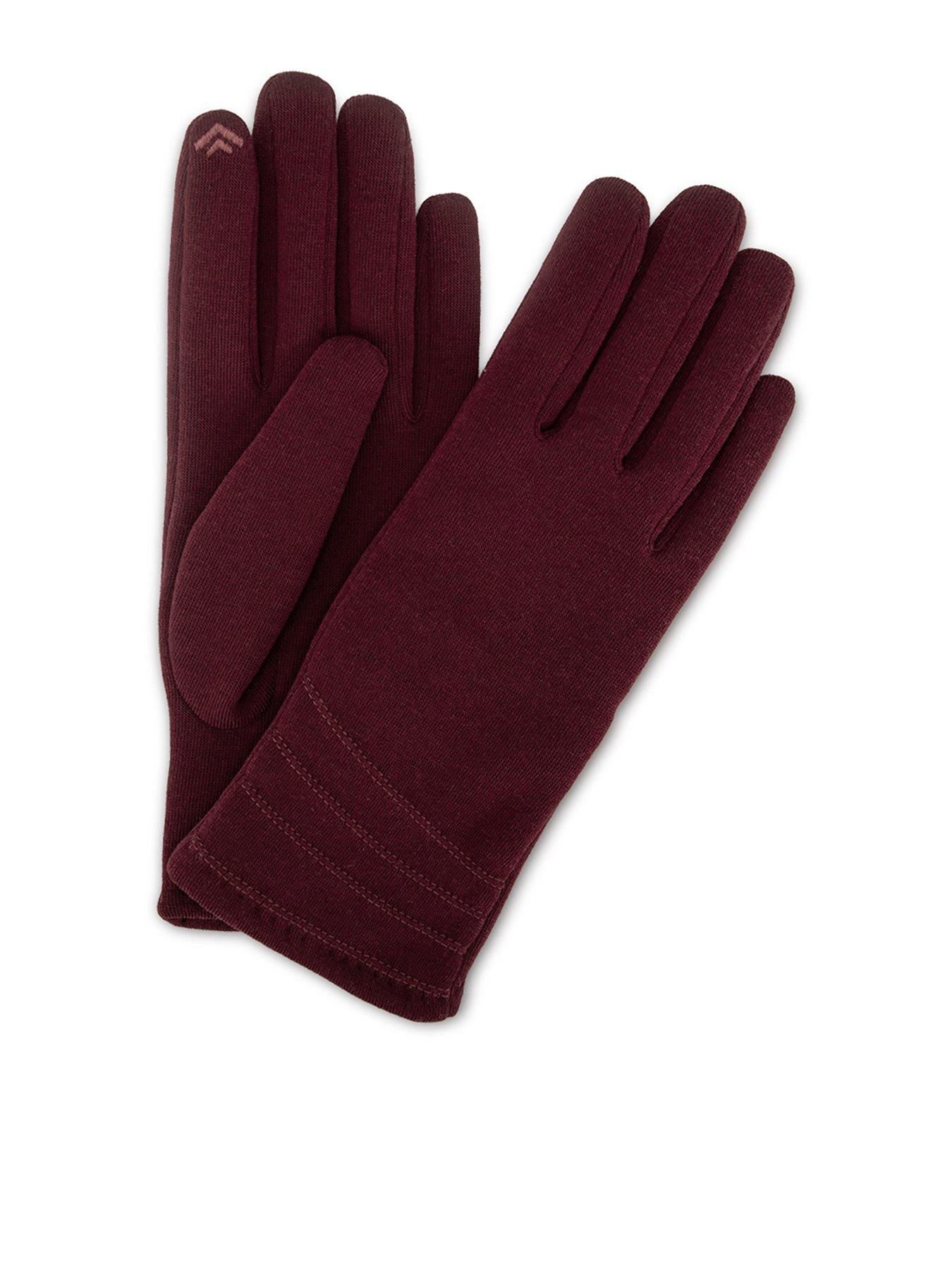 Image 1 of 5 of Totes Isotoner Totes Isotoner Womens Thermal Gloves With Smartouch - Burgundy