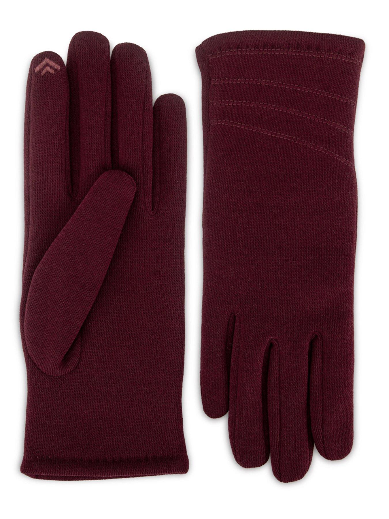Image 2 of 5 of Totes Isotoner Totes Isotoner Womens Thermal Gloves With Smartouch - Burgundy