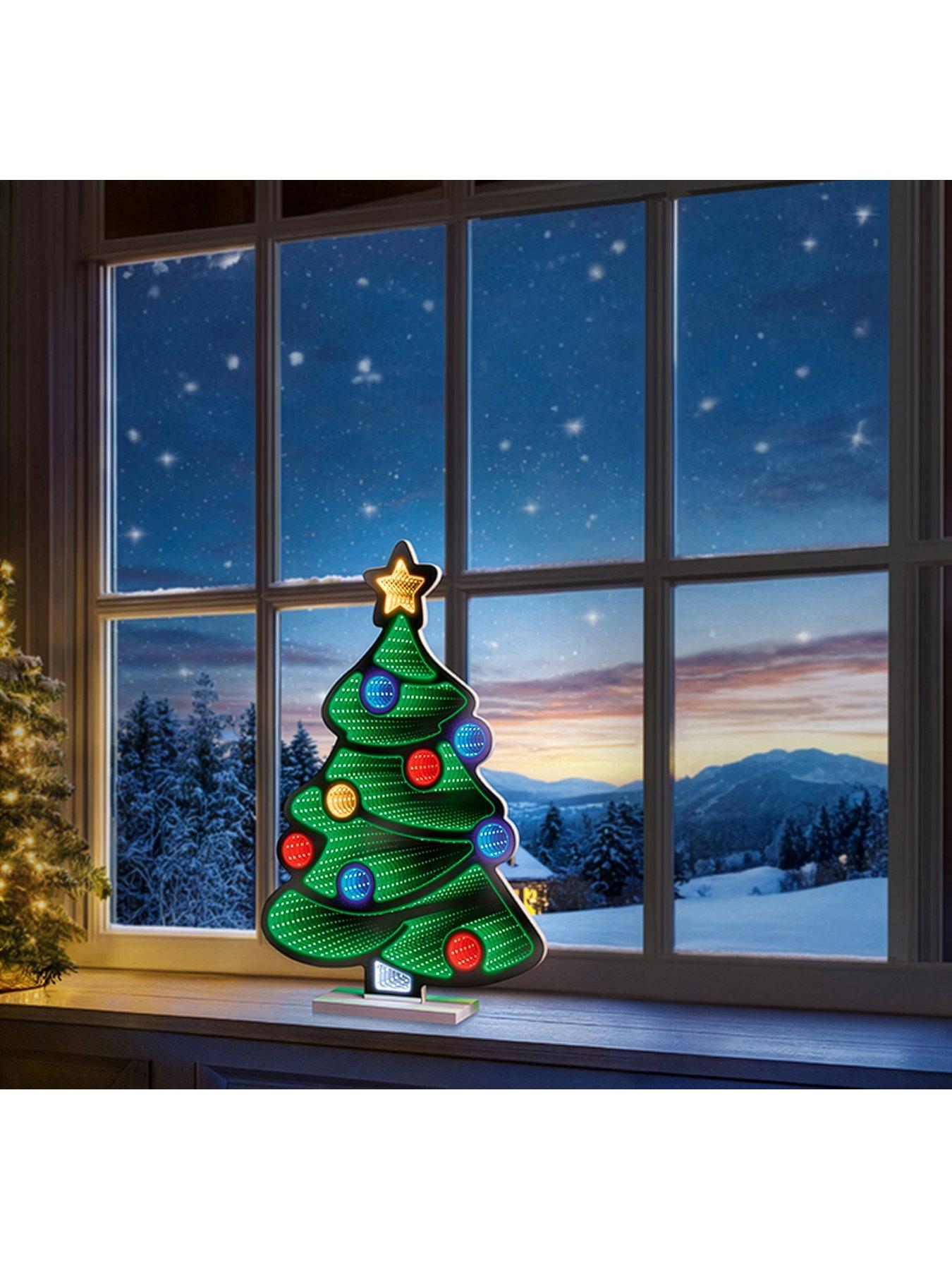 Image 3 of 5 of Premier Decorations 60cm Christmas Tree Infinity Mirror