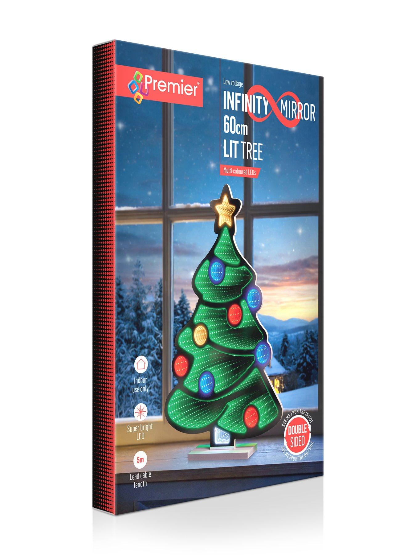 Image 4 of 5 of Premier Decorations 60cm Christmas Tree Infinity Mirror