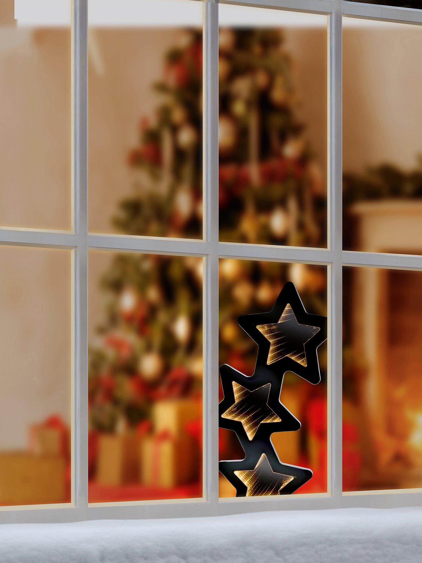 Image 3 of 6 of Premier Decorations 40cm Lit Star Stack Infinity Mirror