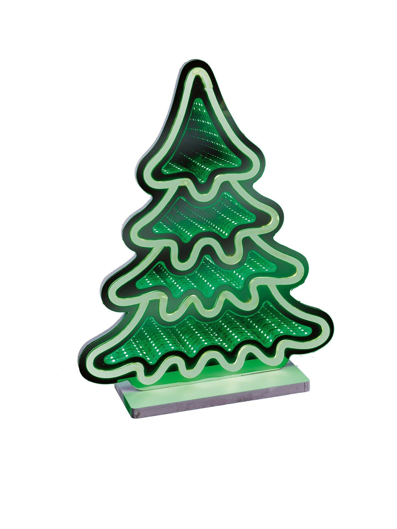 Image 1 of 4 of Premier Decorations 40cm Lit Tree Infinity Mirror
