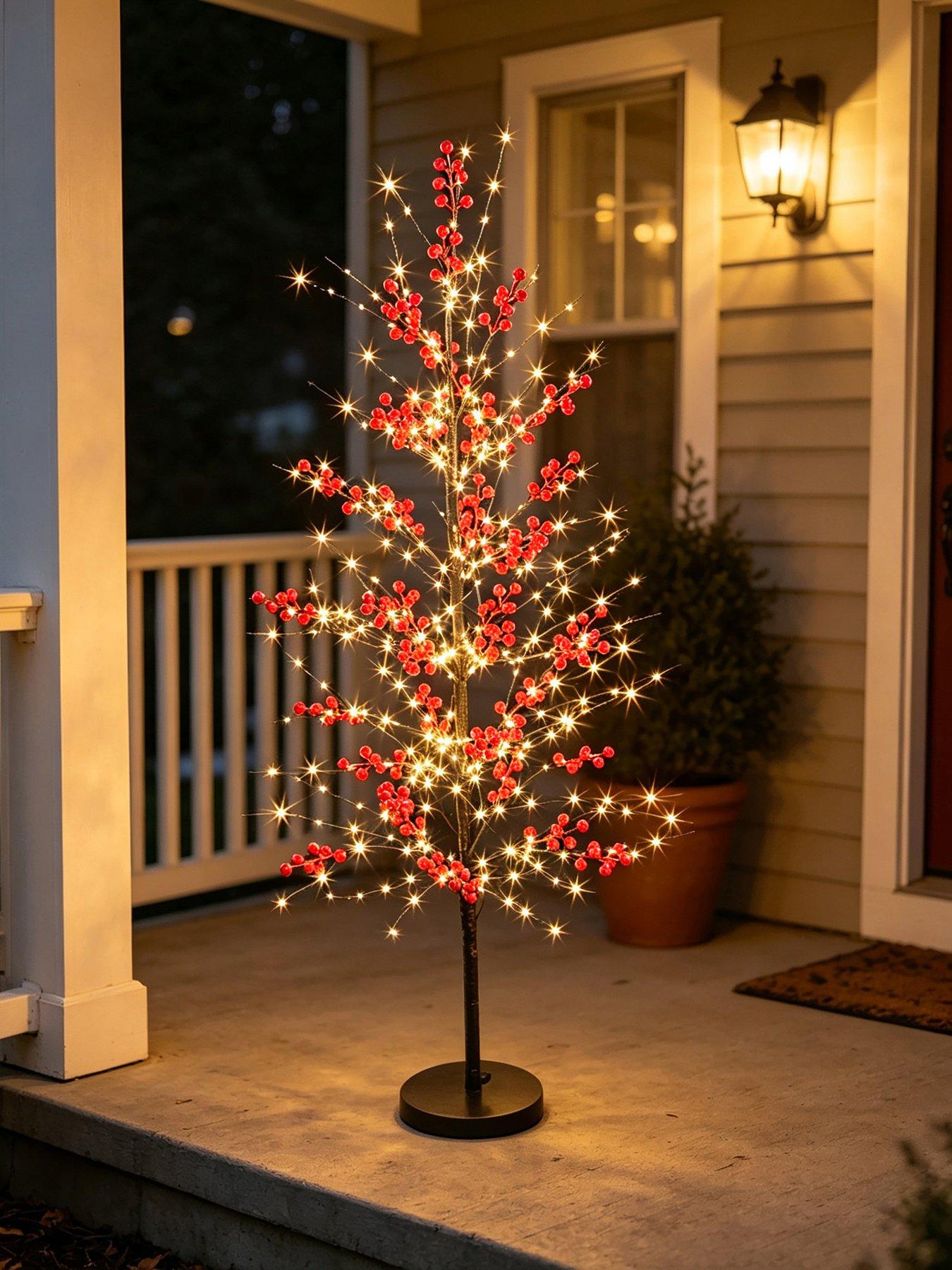 Image 2 of 4 of Premier Decorations 1.2m Lit Red Berry Tree