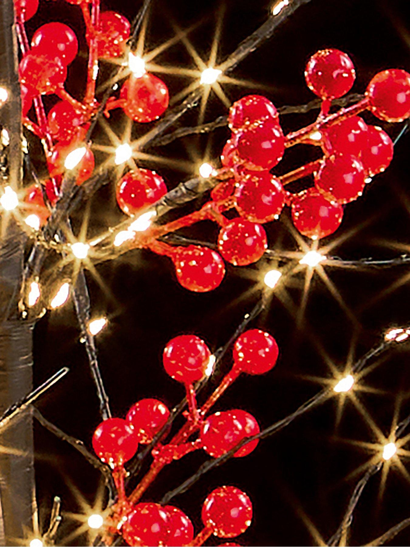 Image 3 of 4 of Premier Decorations 1.2m Lit Red Berry Tree