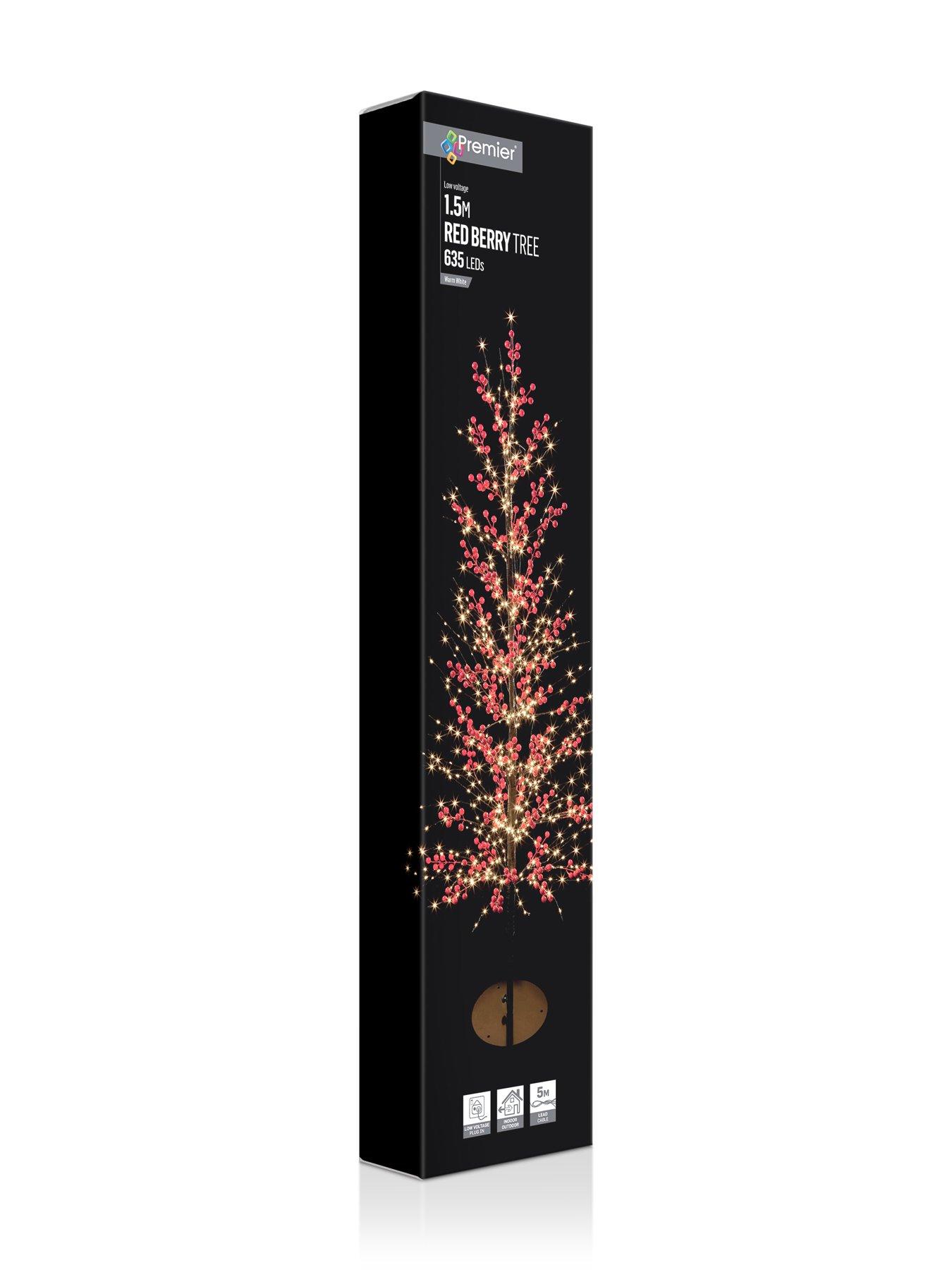 Image 3 of 3 of Premier Decorations 1.5m Lit Red Berry Tree