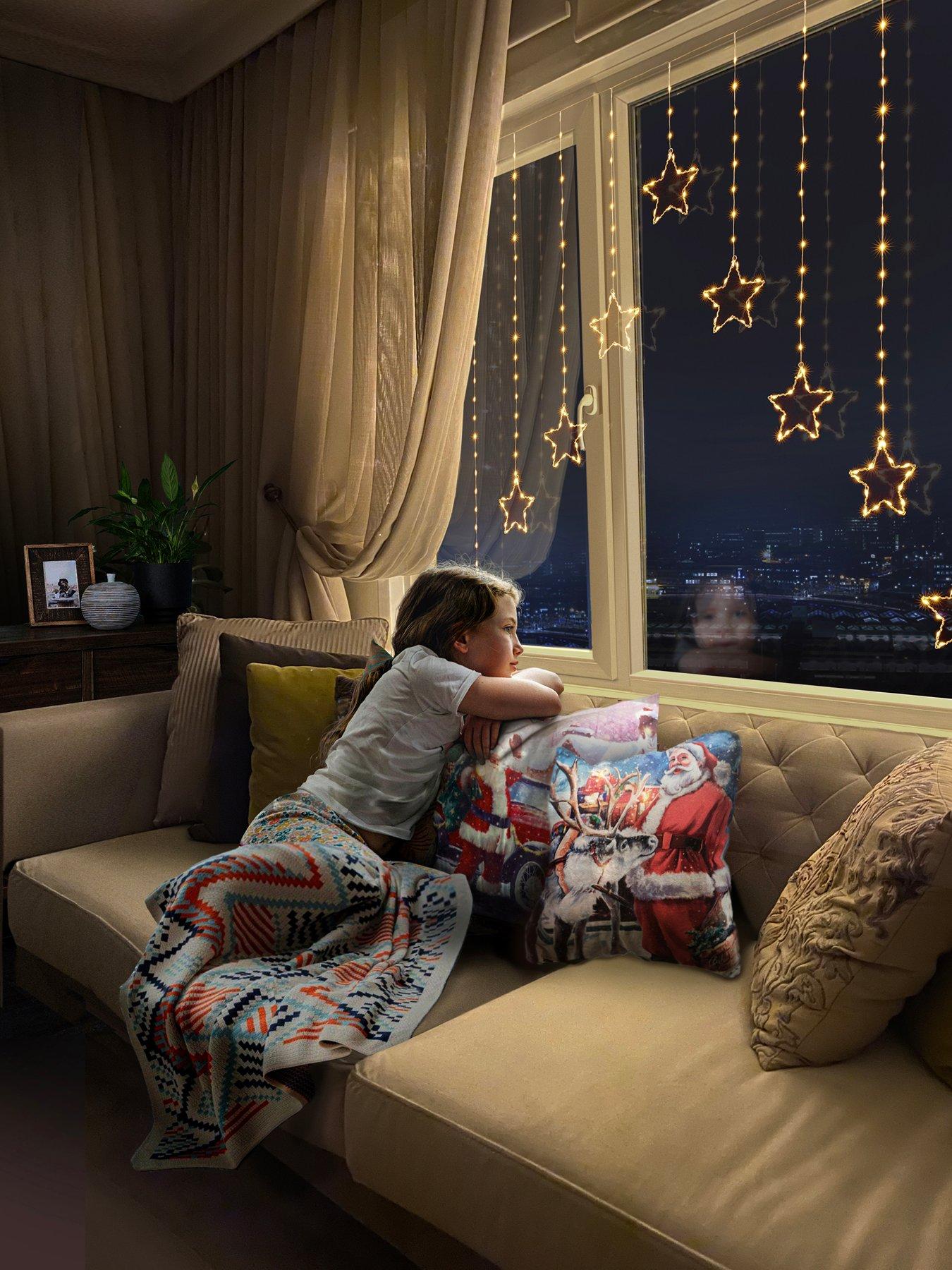 Image 4 of 4 of Premier Decorations 1.2 X 1.2m Multi Action Flexibrights Star V Curtain Light