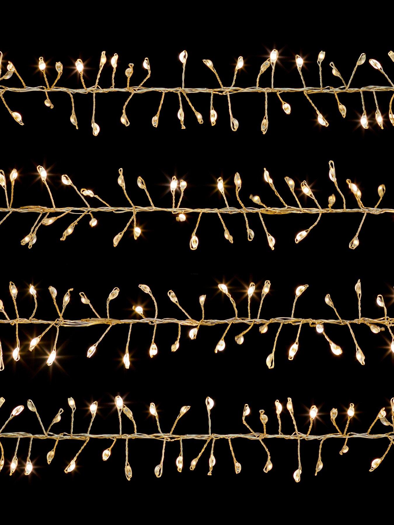Image 1 of 5 of Premier Decorations 5.5m Multi Action Silver Ultrabrights Cluster Lights