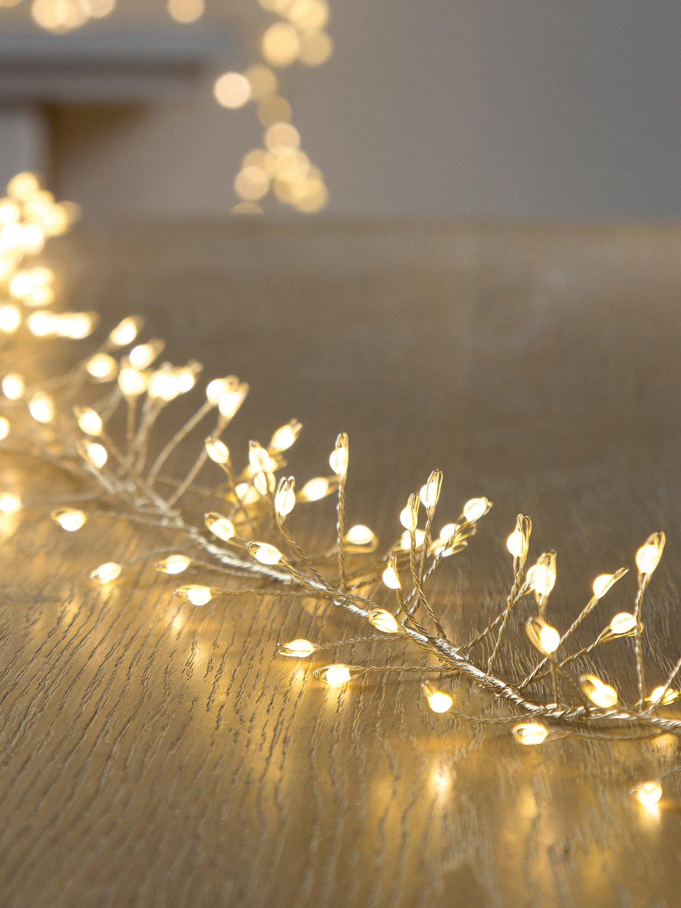 Image 3 of 5 of Premier Decorations 5.5m Multi Action Silver Ultrabrights Cluster Lights