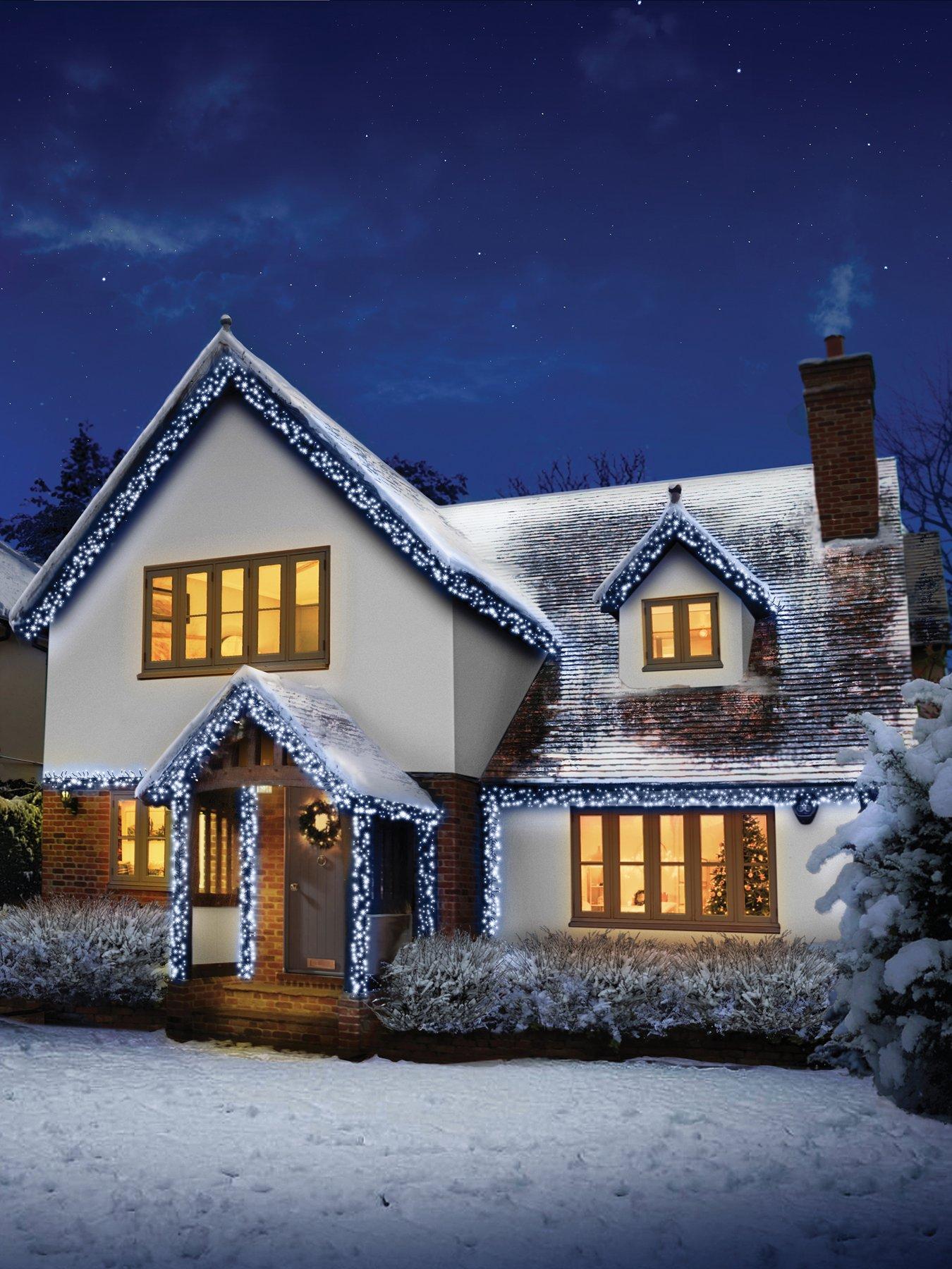 Image 2 of 6 of Premier Decorations 2000 Multi Action Cluster Lights With White Led