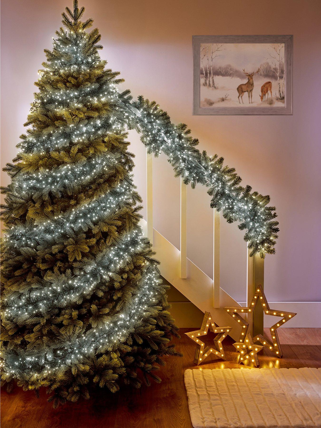 Image 3 of 6 of Premier Decorations 2000 Multi Action Cluster Lights With White Led