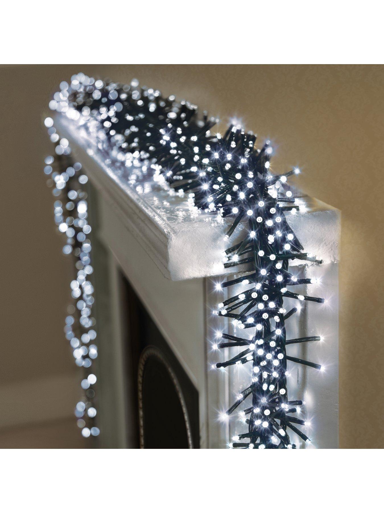 Image 6 of 6 of Premier Decorations 2000 Multi Action Cluster Lights With White Led