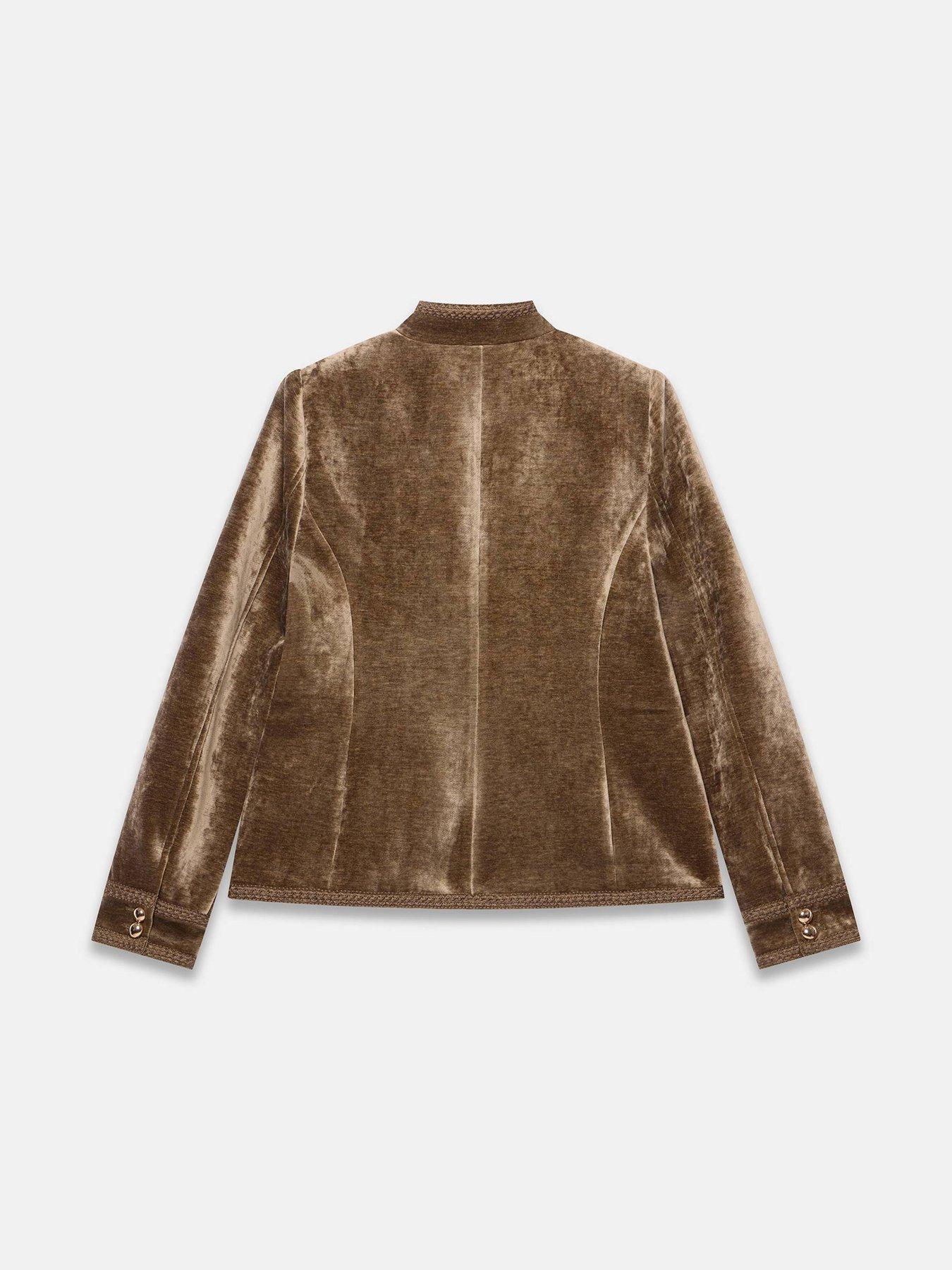 Image 6 of 6 of Mint Velvet Khaki Military Jacket - Green