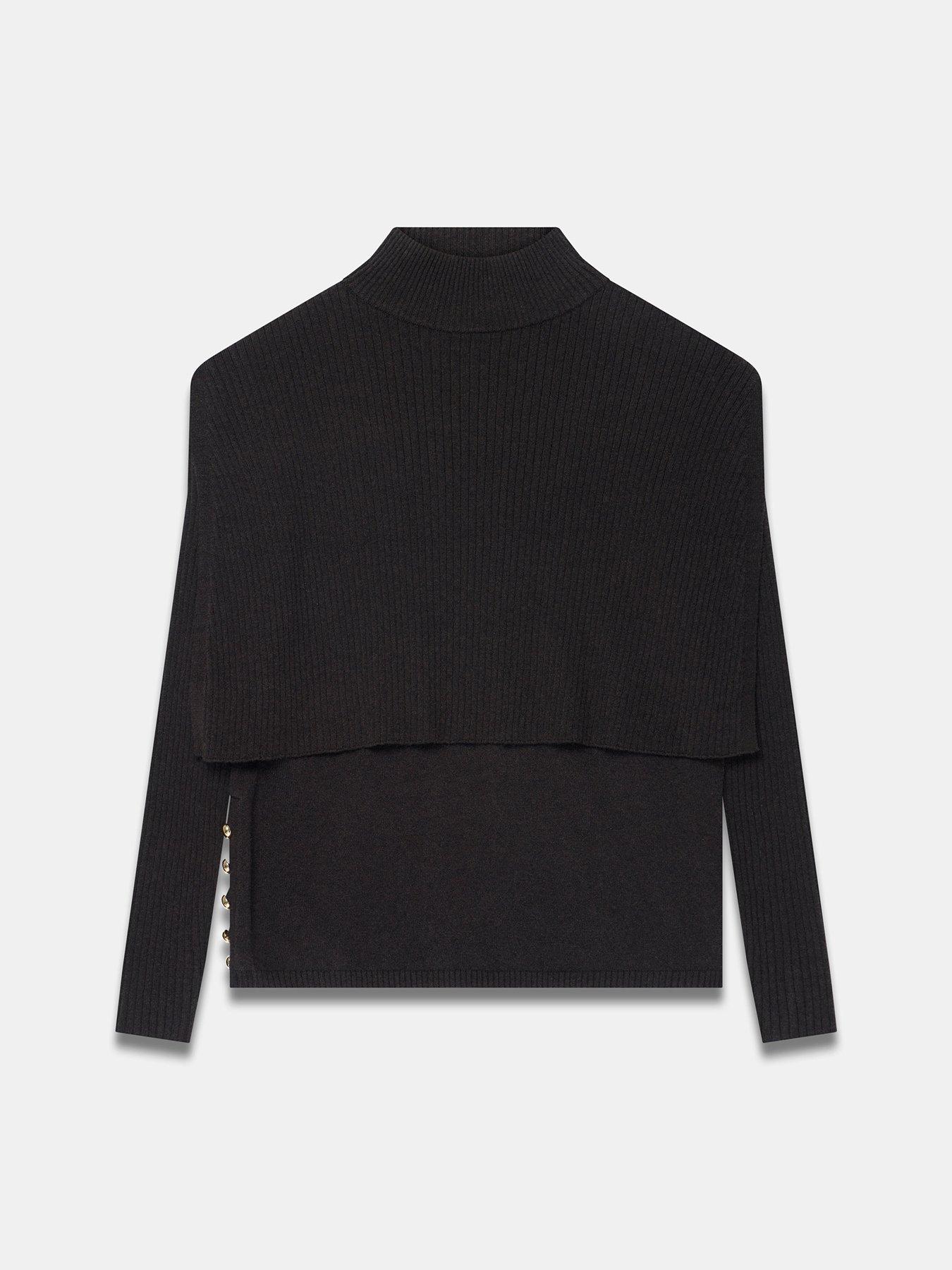 Image 5 of 6 of Mint Velvet Chocolate Layered Knit Top - Brown