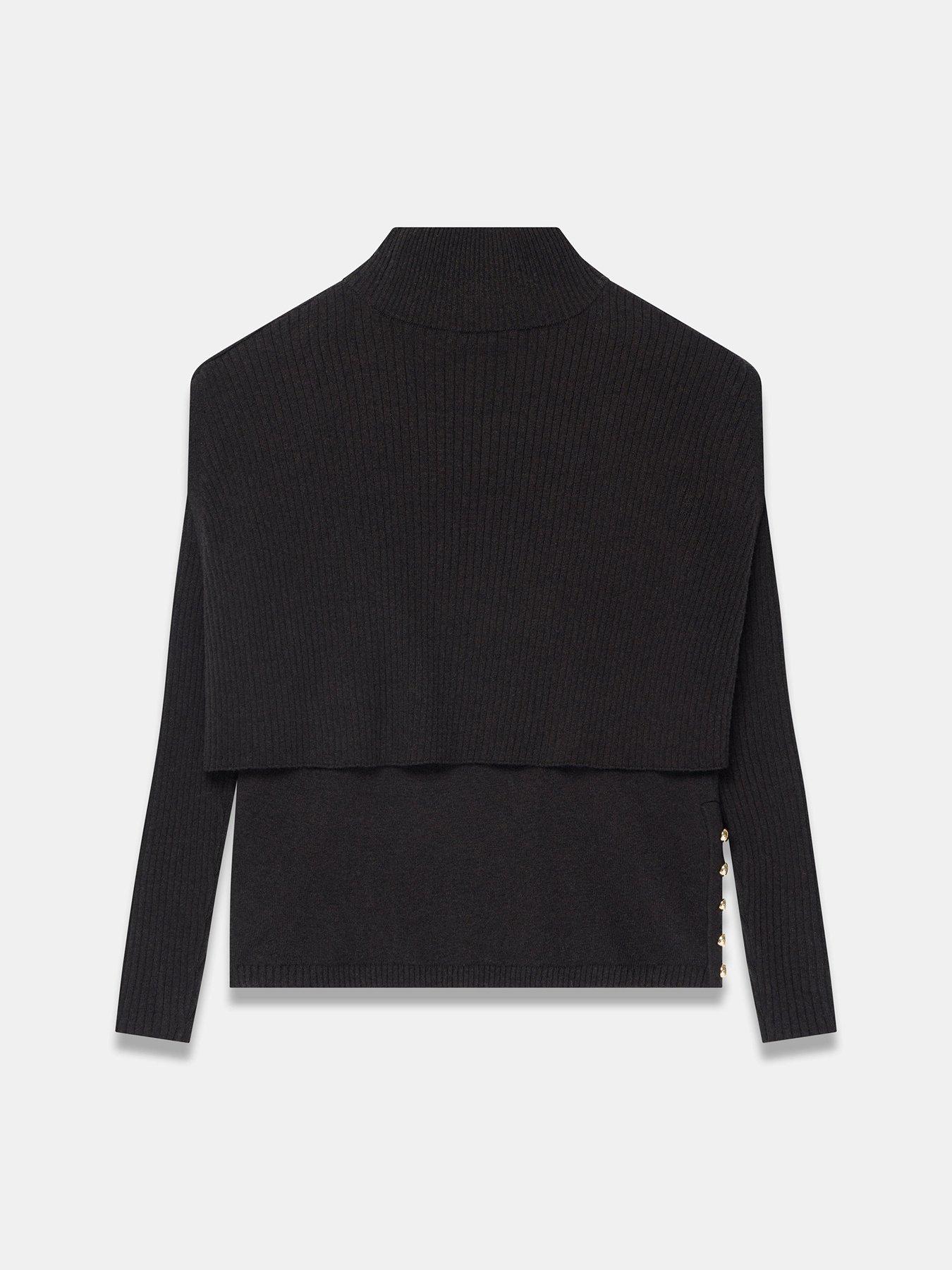 Image 6 of 6 of Mint Velvet Chocolate Layered Knit Top - Brown
