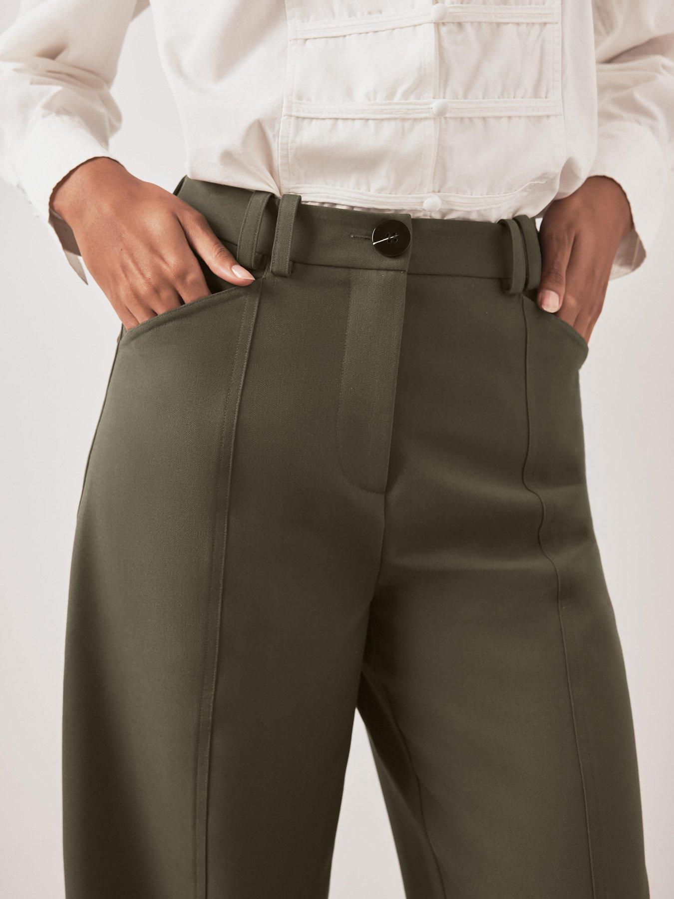 Image 3 of 6 of Mint Velvet Khaki Structured Barrel - Green