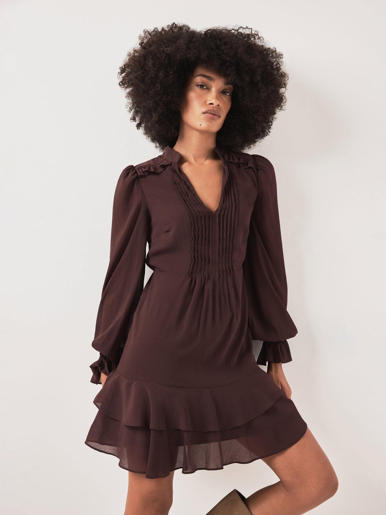 Image 2 of 6 of Mint Velvet Mini Dress - Burgundy
