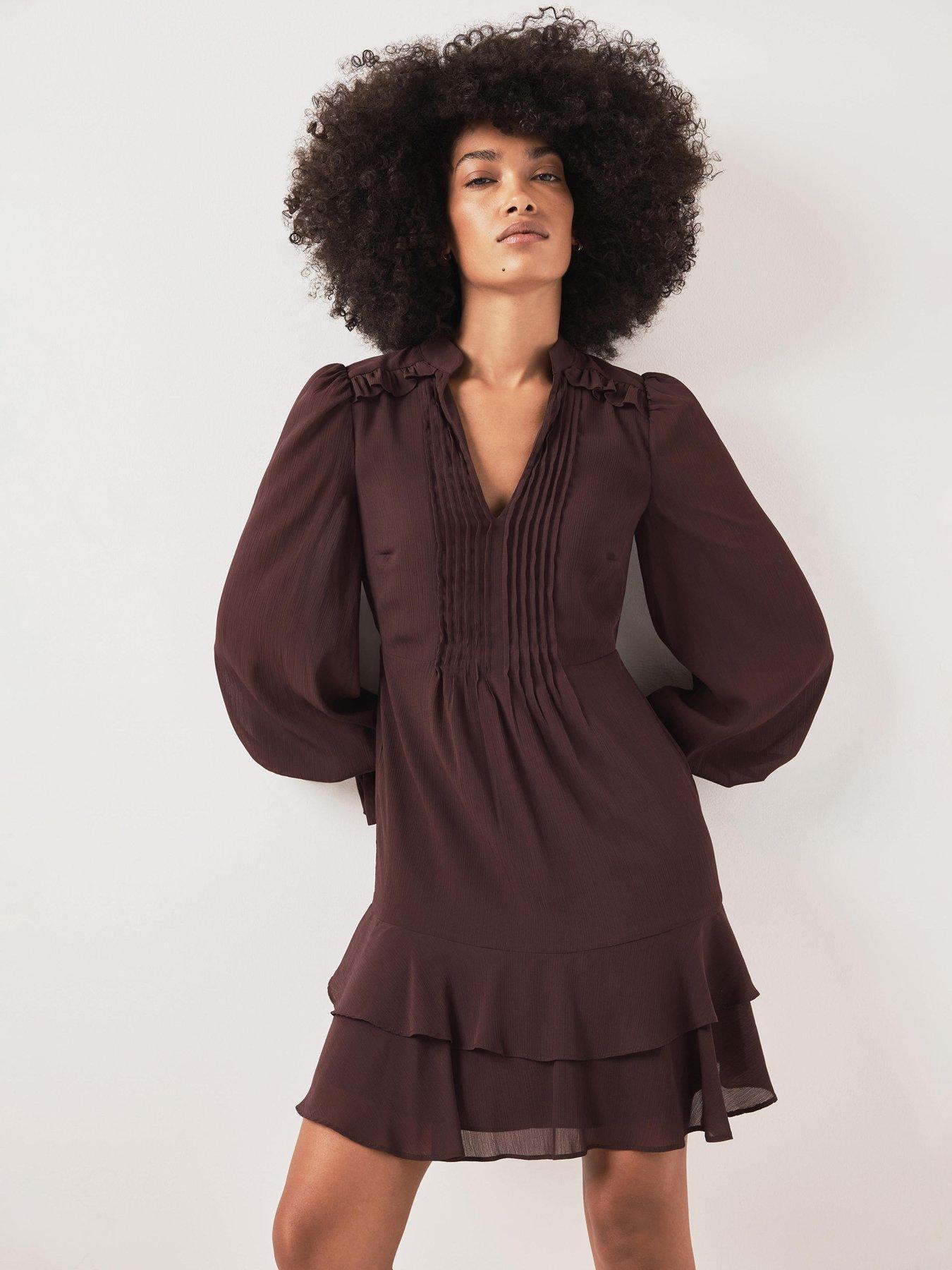 Image 3 of 6 of Mint Velvet Mini Dress - Burgundy