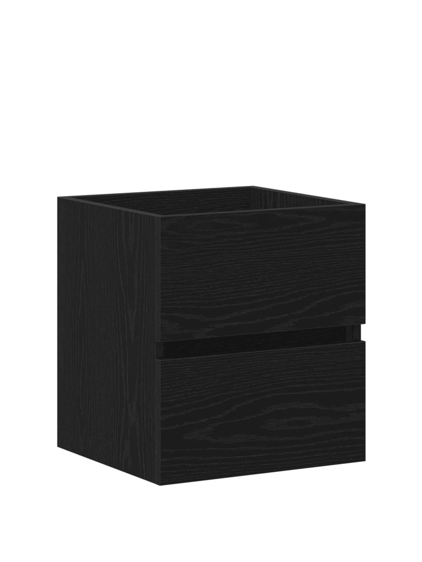 Image 2 of 7 of Walplus Bathroom Sink Cabinet Black Oak 41x38.5x45 Cm Engineered Wood