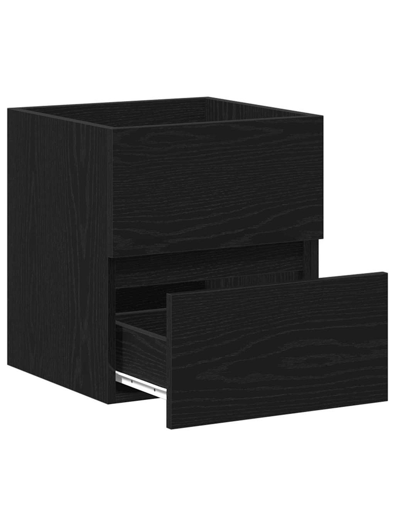 Image 3 of 7 of Walplus Bathroom Sink Cabinet Black Oak 41x38.5x45 Cm Engineered Wood