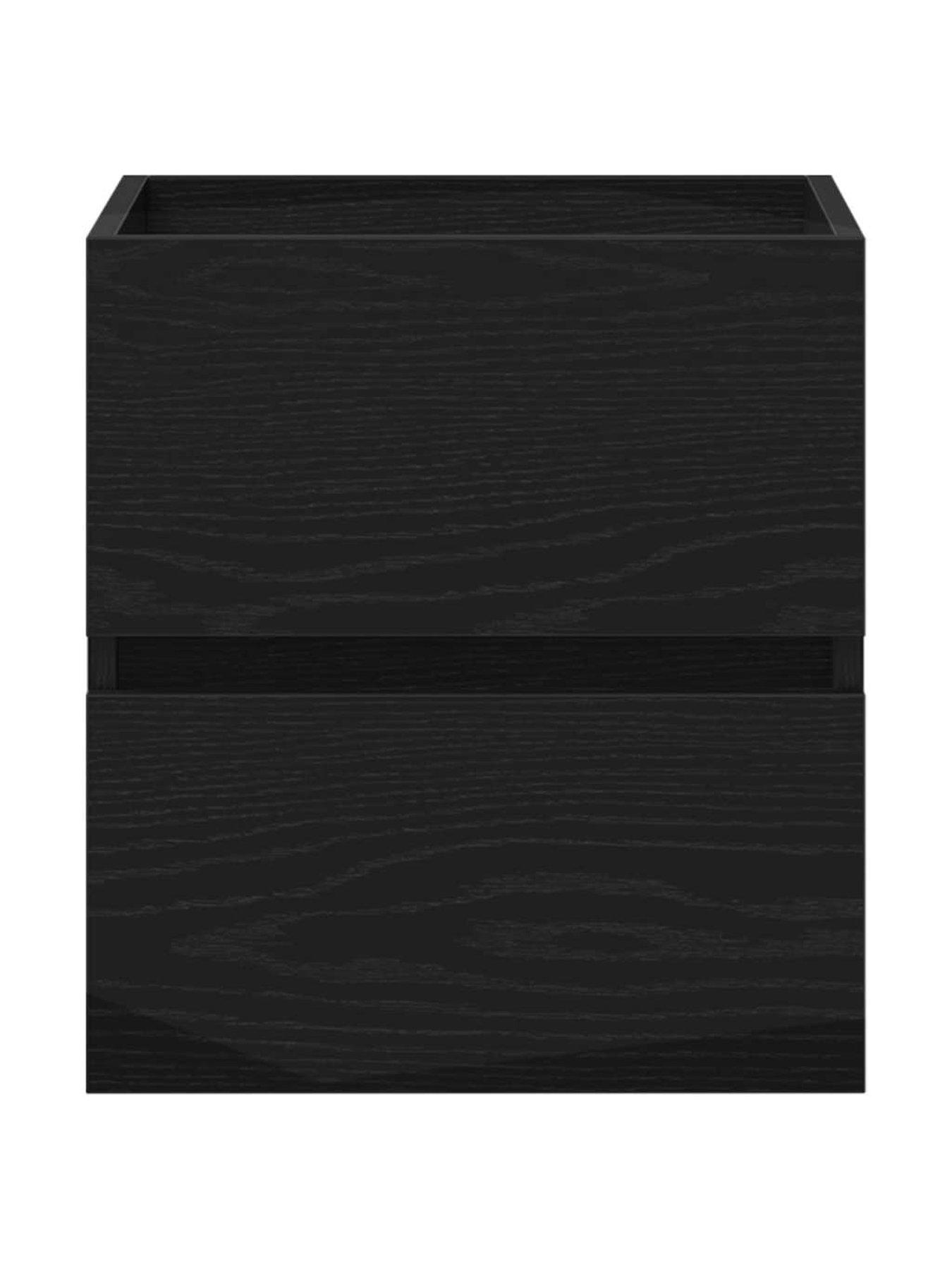 Image 4 of 7 of Walplus Bathroom Sink Cabinet Black Oak 41x38.5x45 Cm Engineered Wood