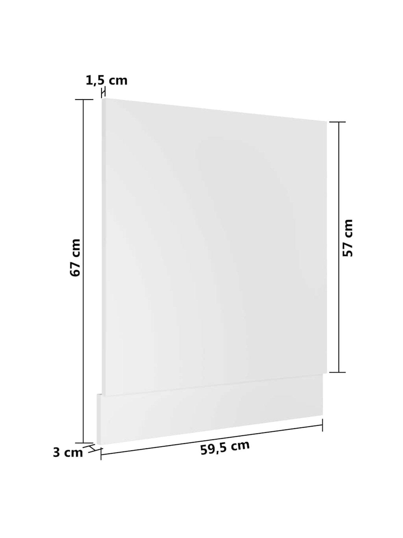 Image 6 of 6 of Walplus Dishwasher Panel Lyon White 59.5x3x67 Cm Engineered Wood