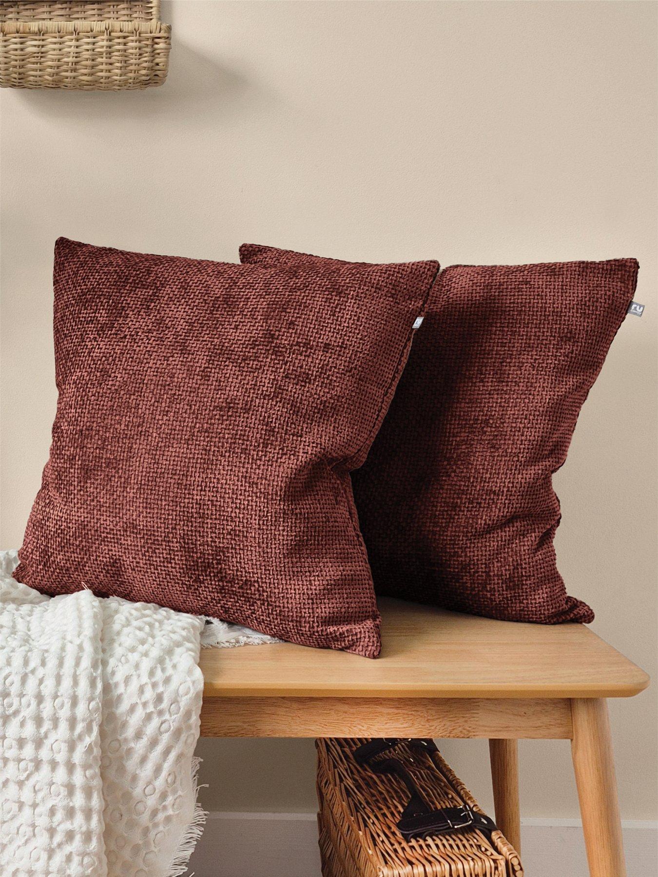 Image 1 of 4 of rucomfy Waffle Cushion - Burgundy- 2 Pack