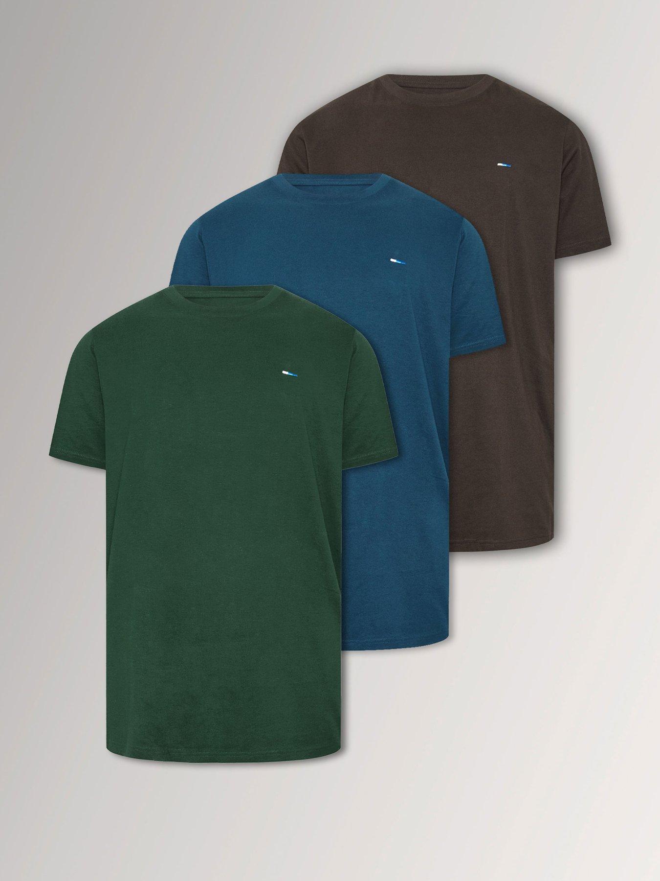 Image 1 of 4 of BadRhino Mens 3 Pack Cotton Core T-Shirts - Multi