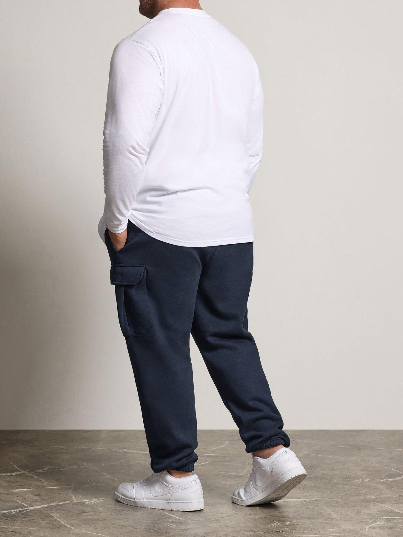 Image 2 of 4 of BadRhino Mens 2 Pack Cargo Cuffed Drawcord Jogging Bottoms - Blue