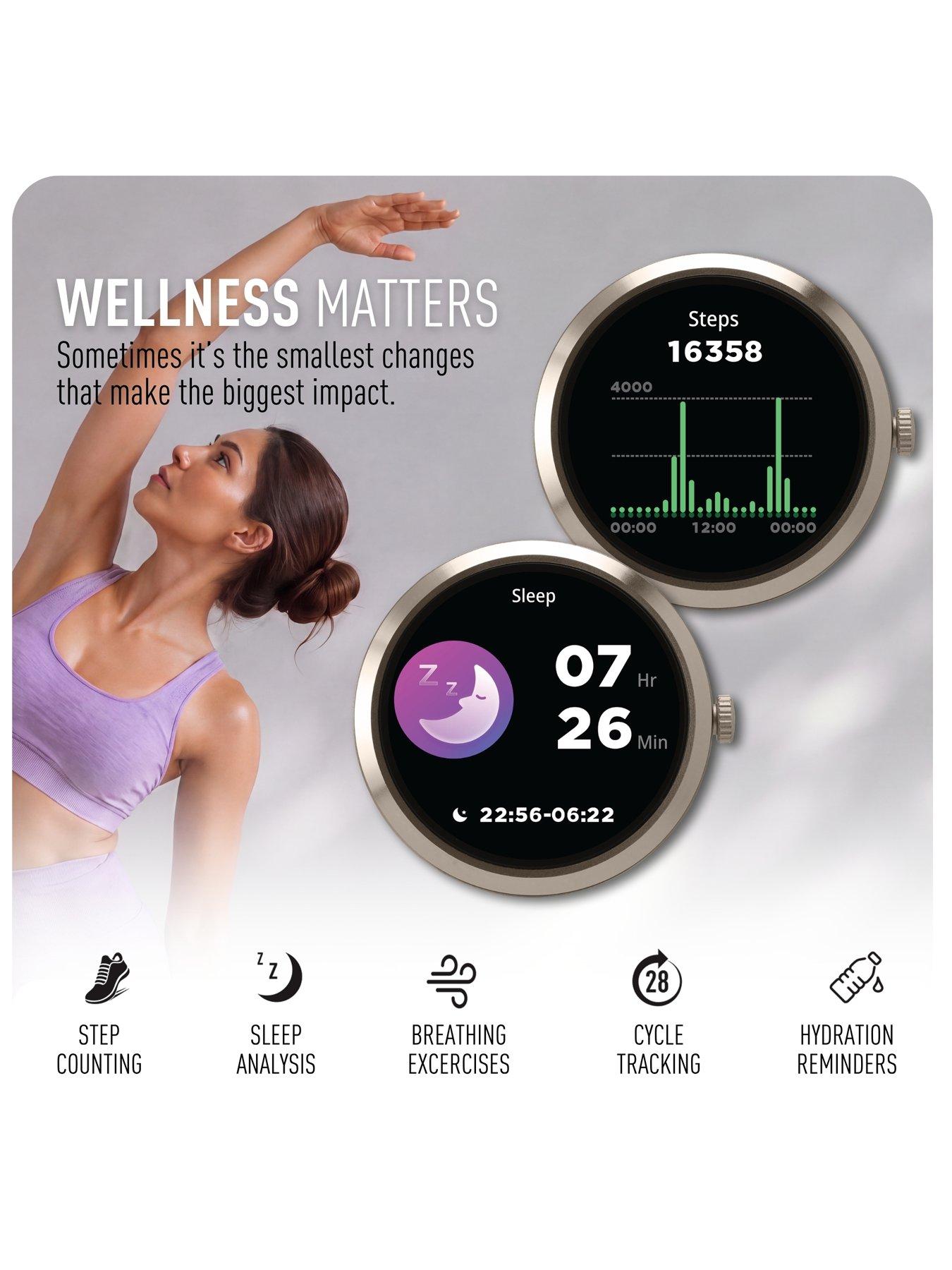 Image 4 of 7 of Reflex Active Spectra Mink Silicone Strap Smart Watch