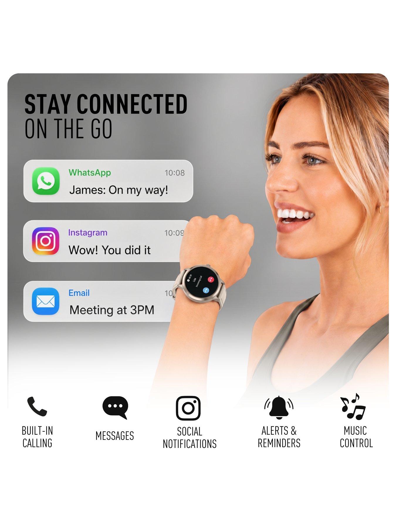 Image 5 of 7 of Reflex Active Spectra Mink Silicone Strap Smart Watch