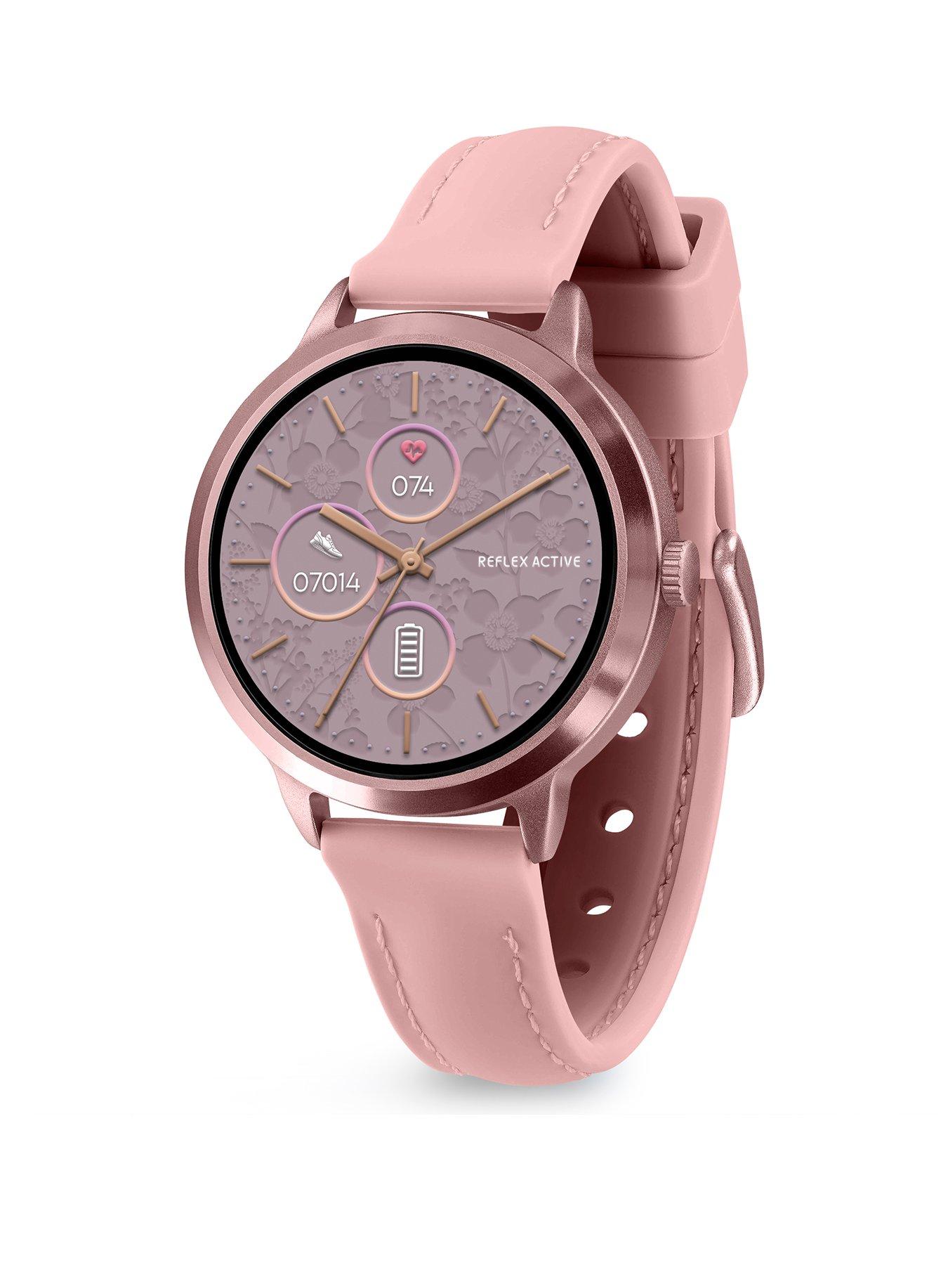 Image 1 of 7 of Reflex Active Spectra Pink Silicone Strap Smart Watch