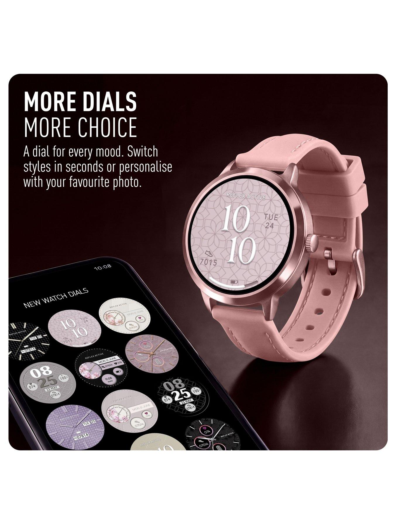 Image 6 of 7 of Reflex Active Spectra Pink Silicone Strap Smart Watch