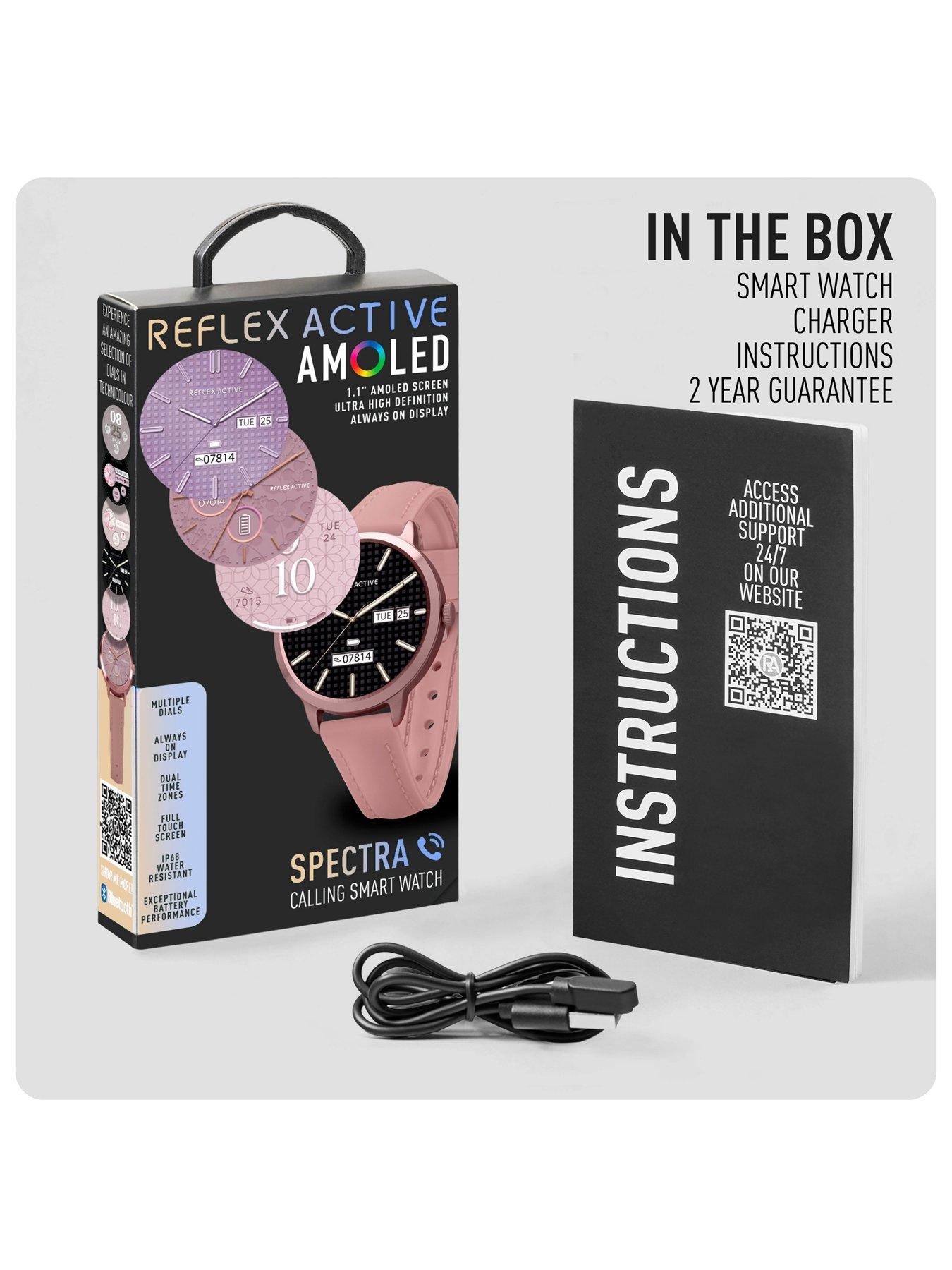 Image 7 of 7 of Reflex Active Spectra Pink Silicone Strap Smart Watch