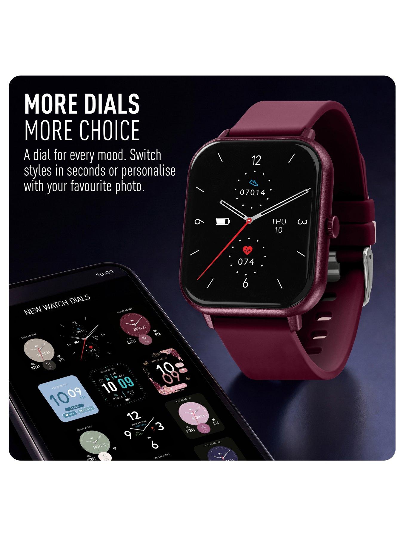 Image 6 of 7 of Reflex Active Nexus Lite Berry Silicone Strap Smart Watch