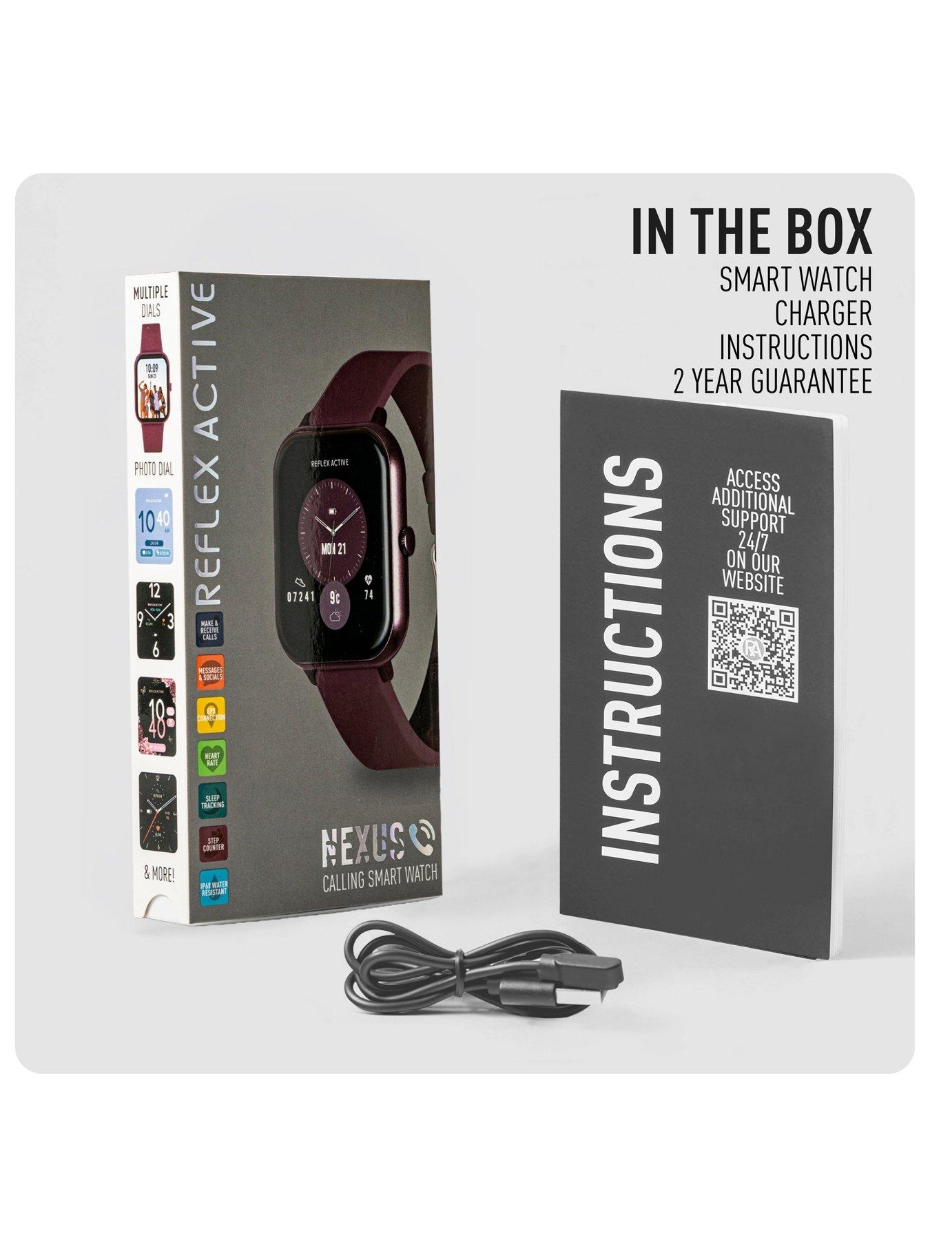 Image 7 of 7 of Reflex Active Nexus Lite Berry Silicone Strap Smart Watch
