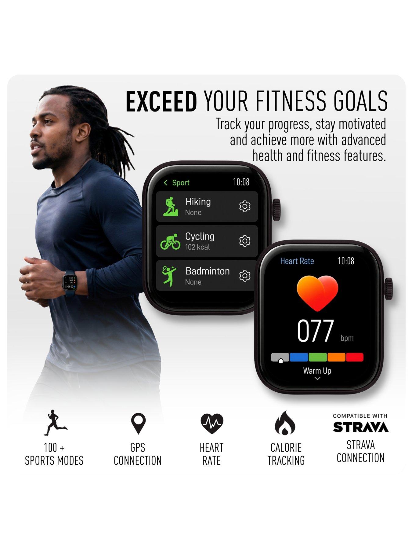 Image 2 of 8 of Reflex Active Spectra Navy Silicone Strap Smart Watch