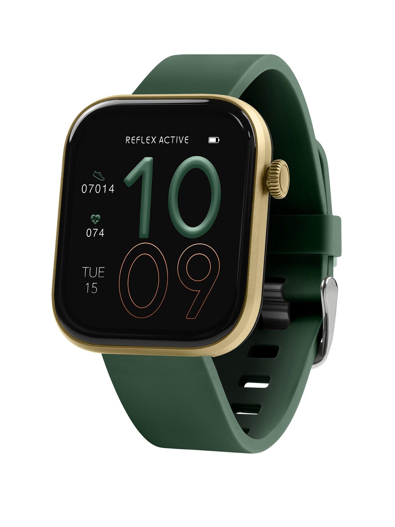 Reflex Active Spectra Dark Green Silicone Strap Smart Watch