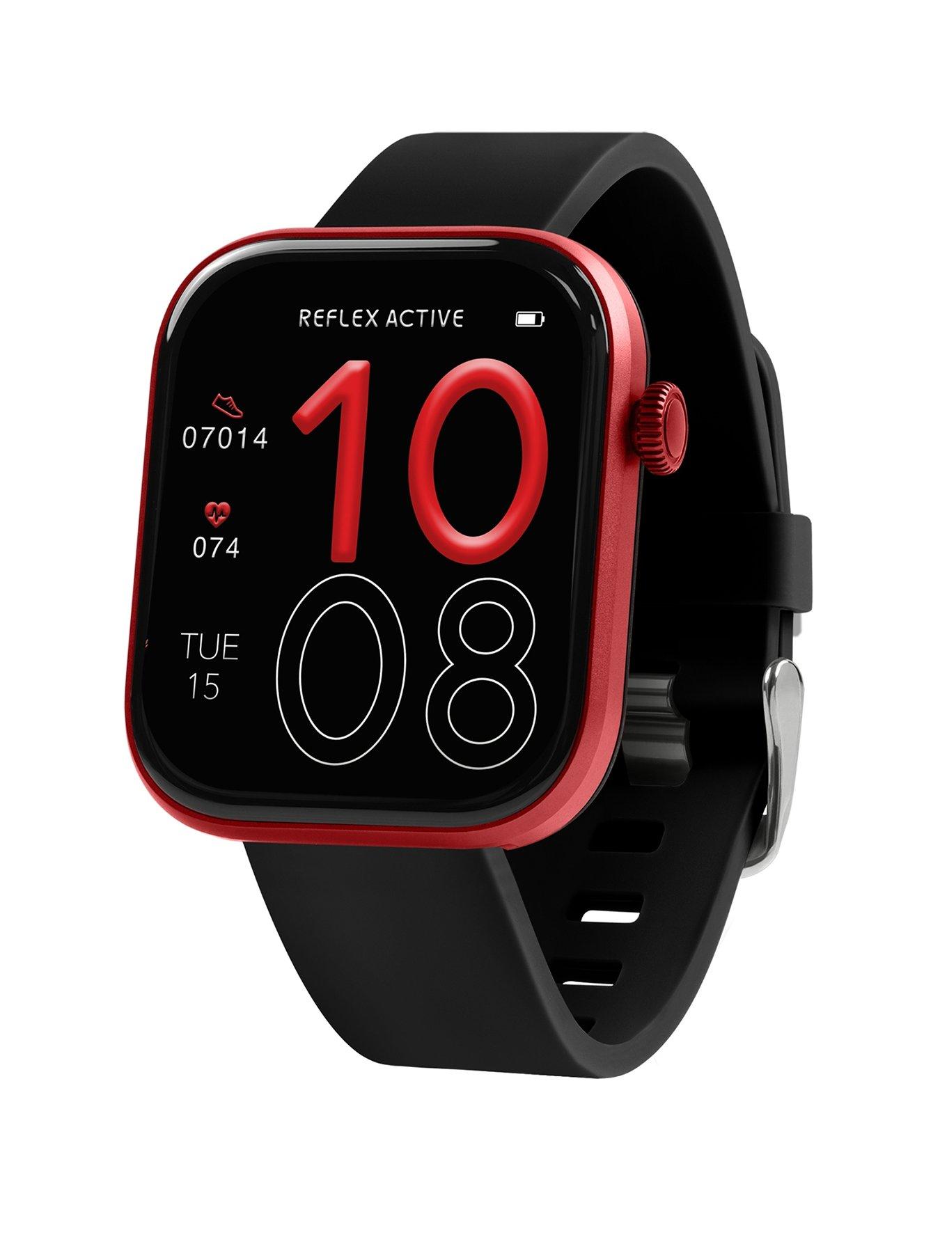 Image 1 of 8 of Reflex Active Spectra Black Silicone Strap Smart Watch