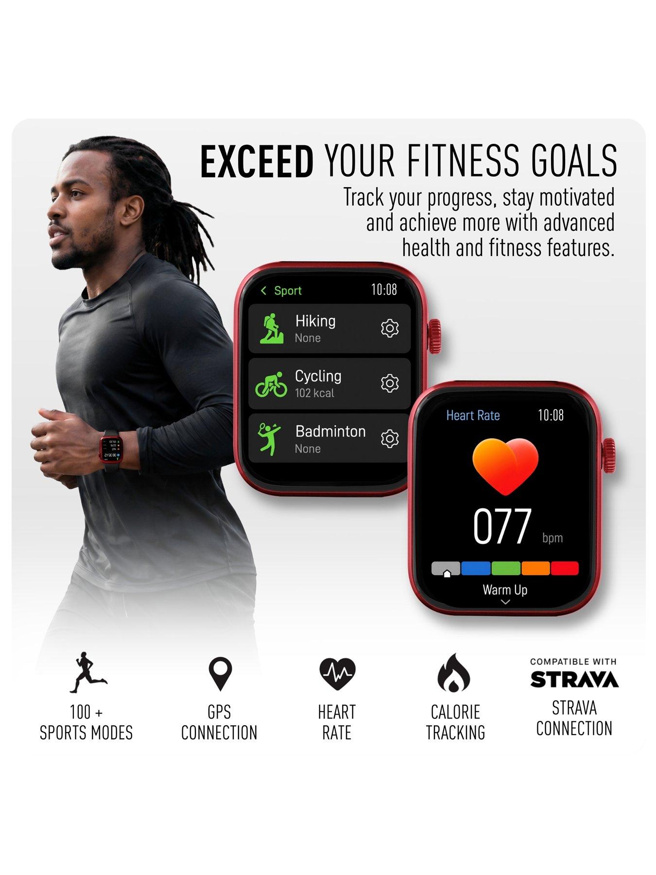 Image 2 of 8 of Reflex Active Spectra Black Silicone Strap Smart Watch