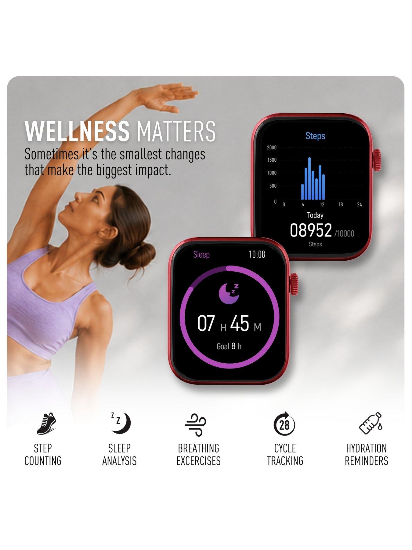 Image 3 of 8 of Reflex Active Spectra Black Silicone Strap Smart Watch