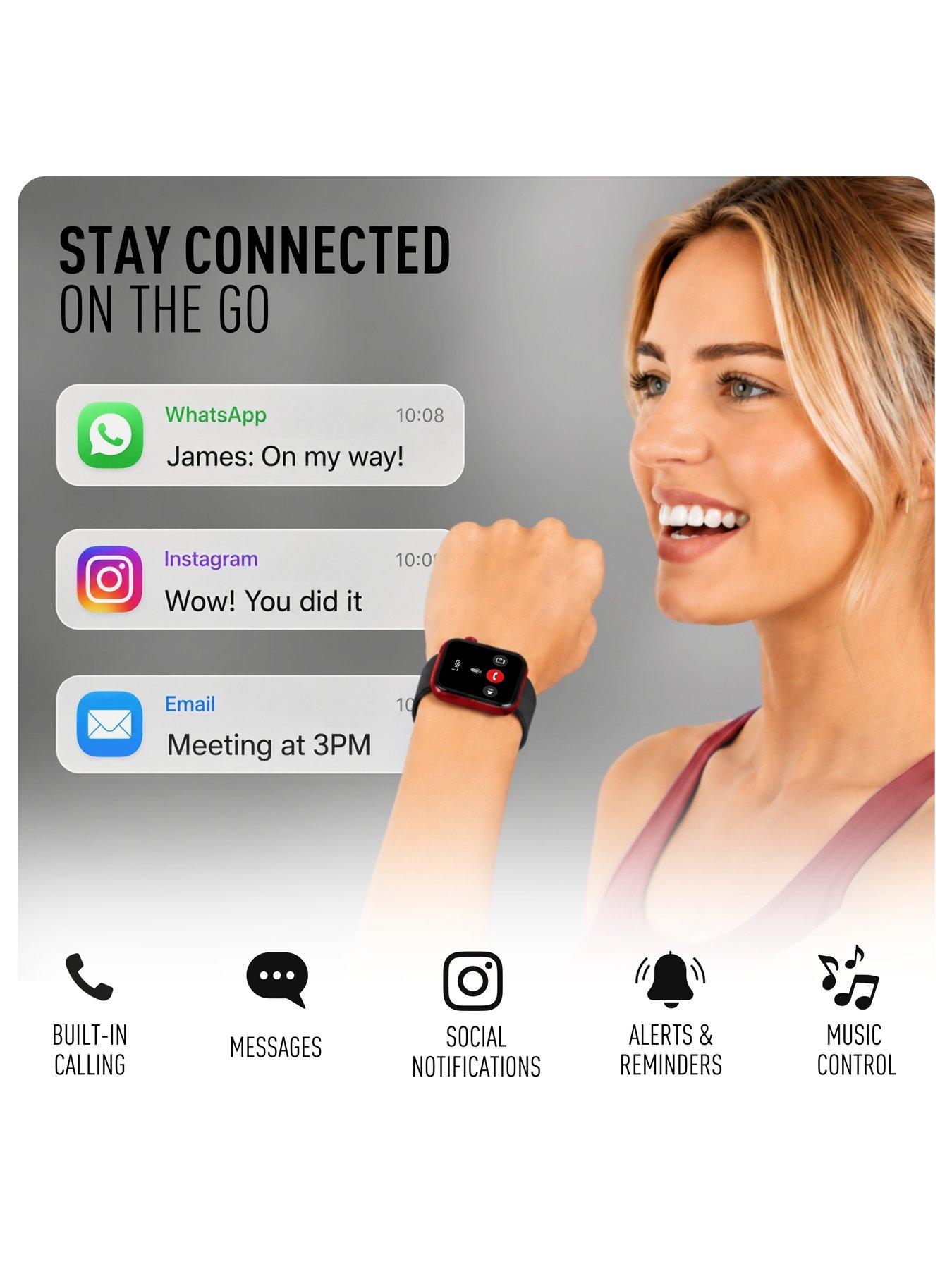 Image 4 of 8 of Reflex Active Spectra Black Silicone Strap Smart Watch
